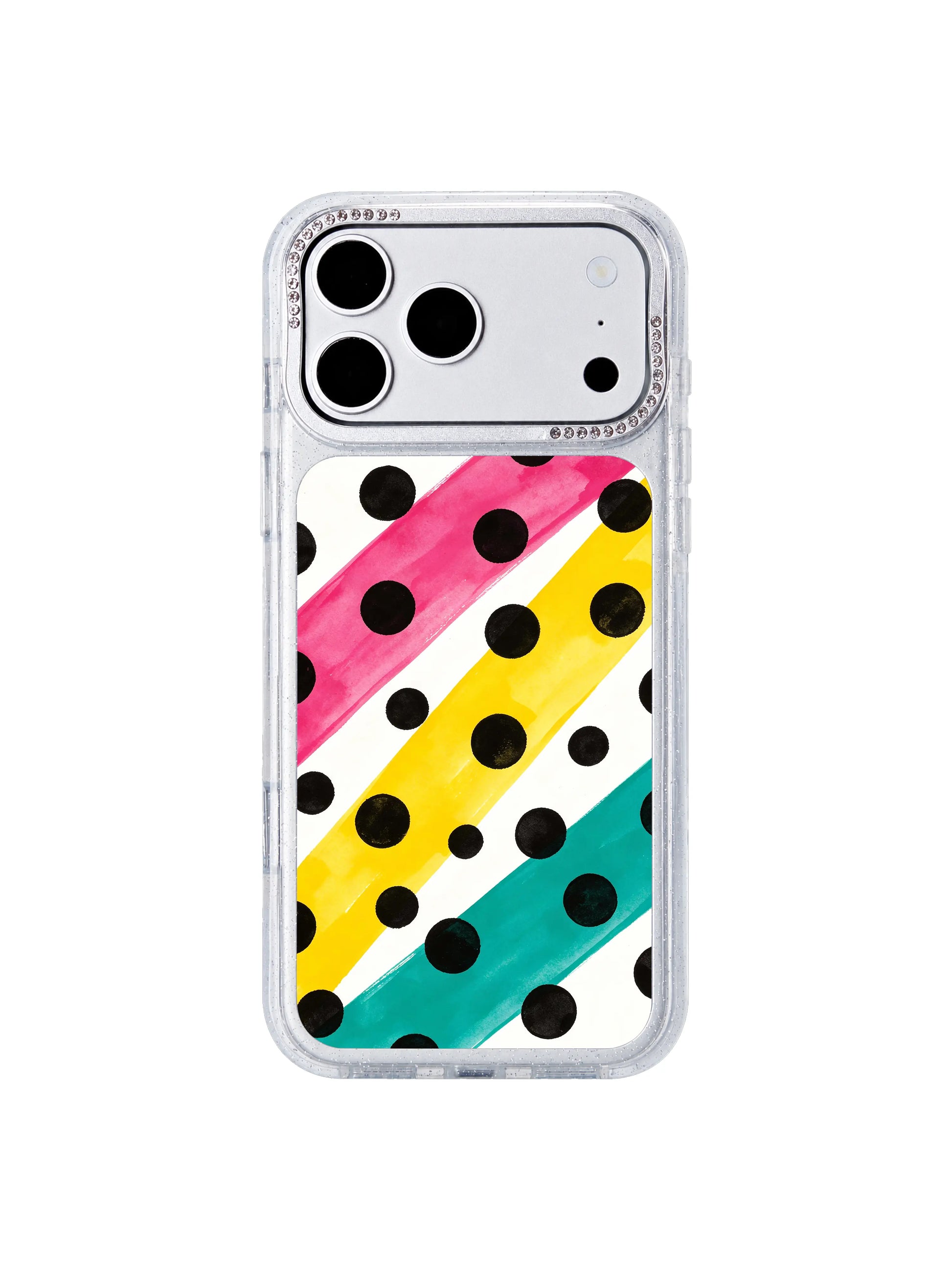 Soda pop cadence PhoneCasing iPhone 17 Pro Max casing, bold playful rhythm minimalist pop design no perspective no shadow
