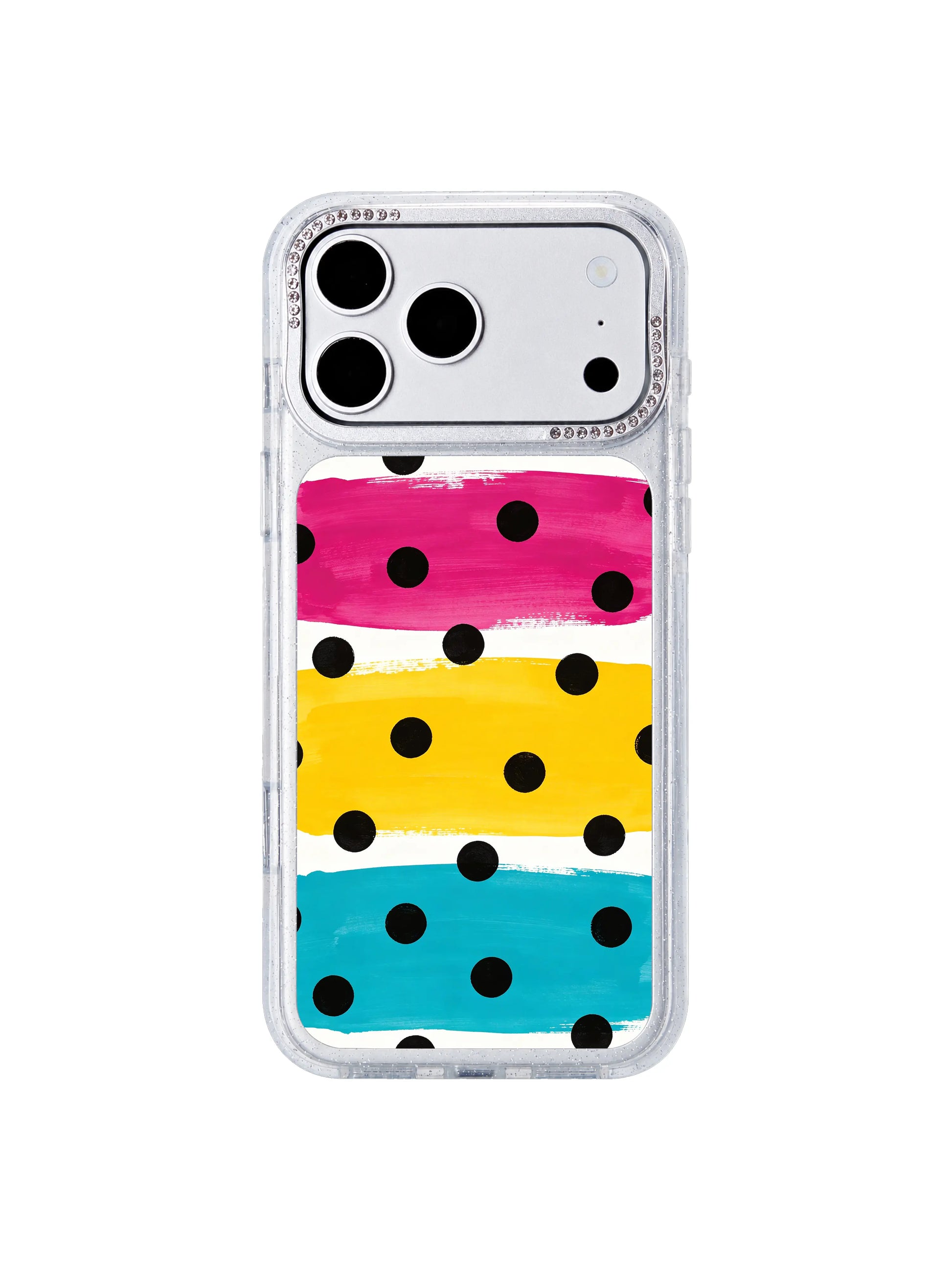 Structured chroma flow PhoneCasing iPhone 17 Pro Max casing with confident focused minimalist watercolor illustration
