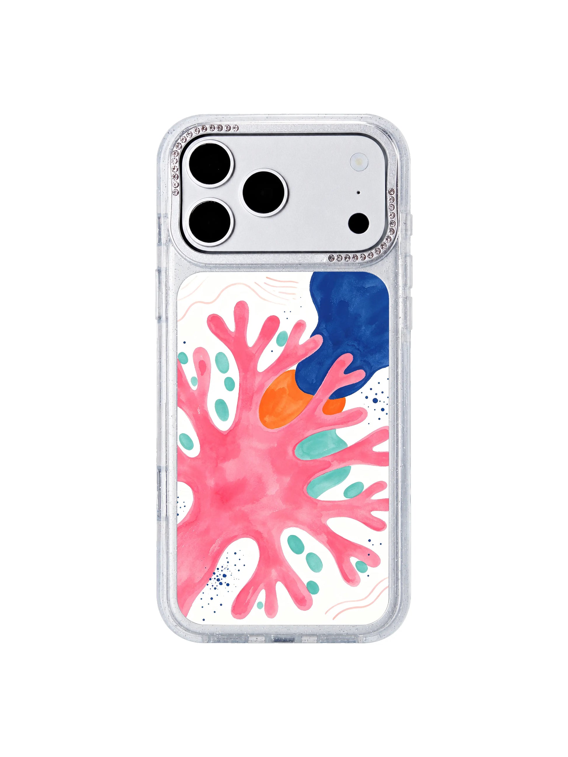 Sugar map pulse PhoneCasing iPhone 17 Pro Max casing, playful dreamy map-like composition gouache texture premium original pattern