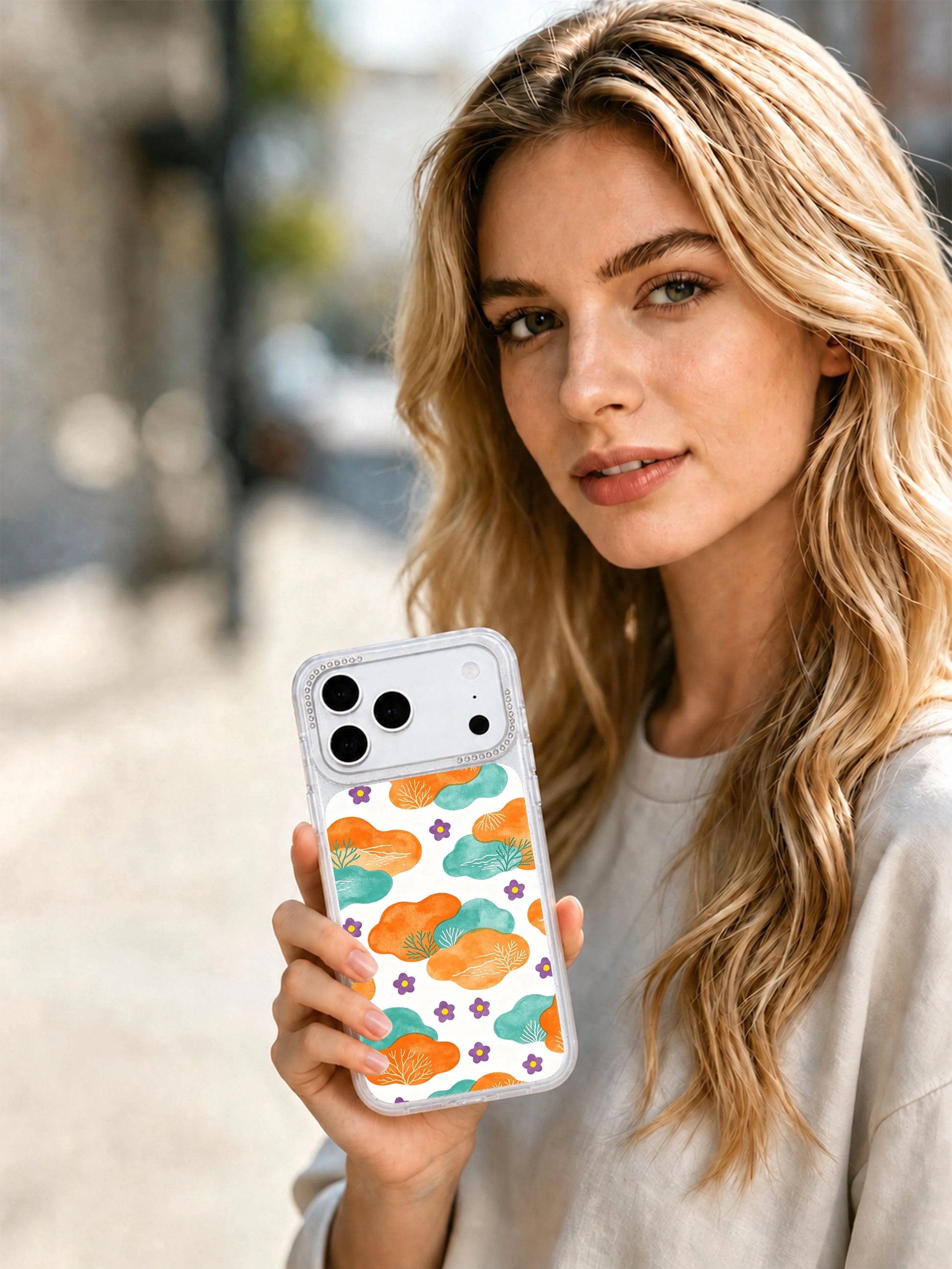 Sunset coastal haze PhoneCasing iPhone 17 Pro Max case, light decorative rhythm and gentle sea breeze feeling premium design