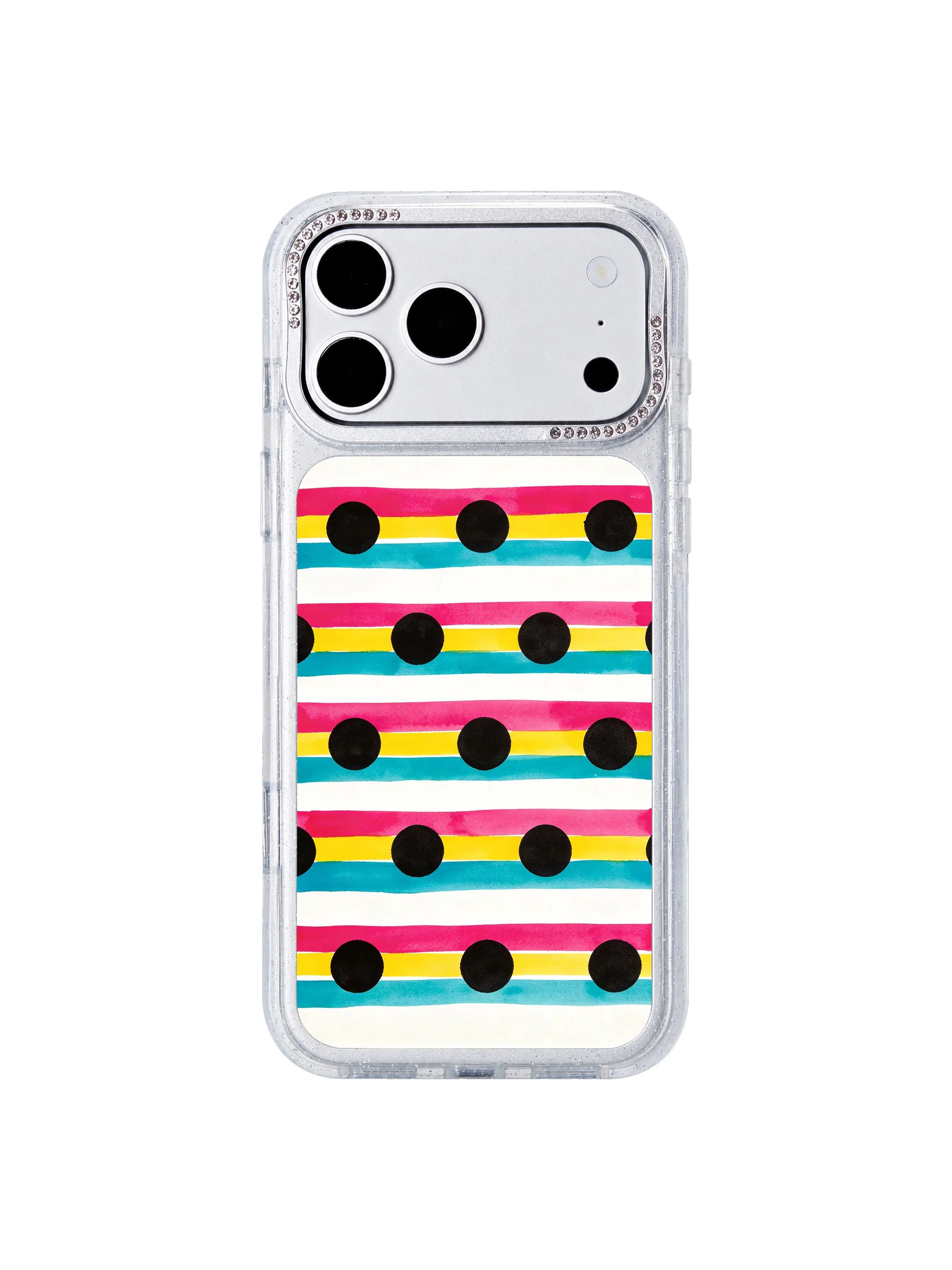 Tricolor rhythm strip PhoneCasing iPhone 17 Pro Max casing, fade-resistant gallery grade ink California crafted art cover