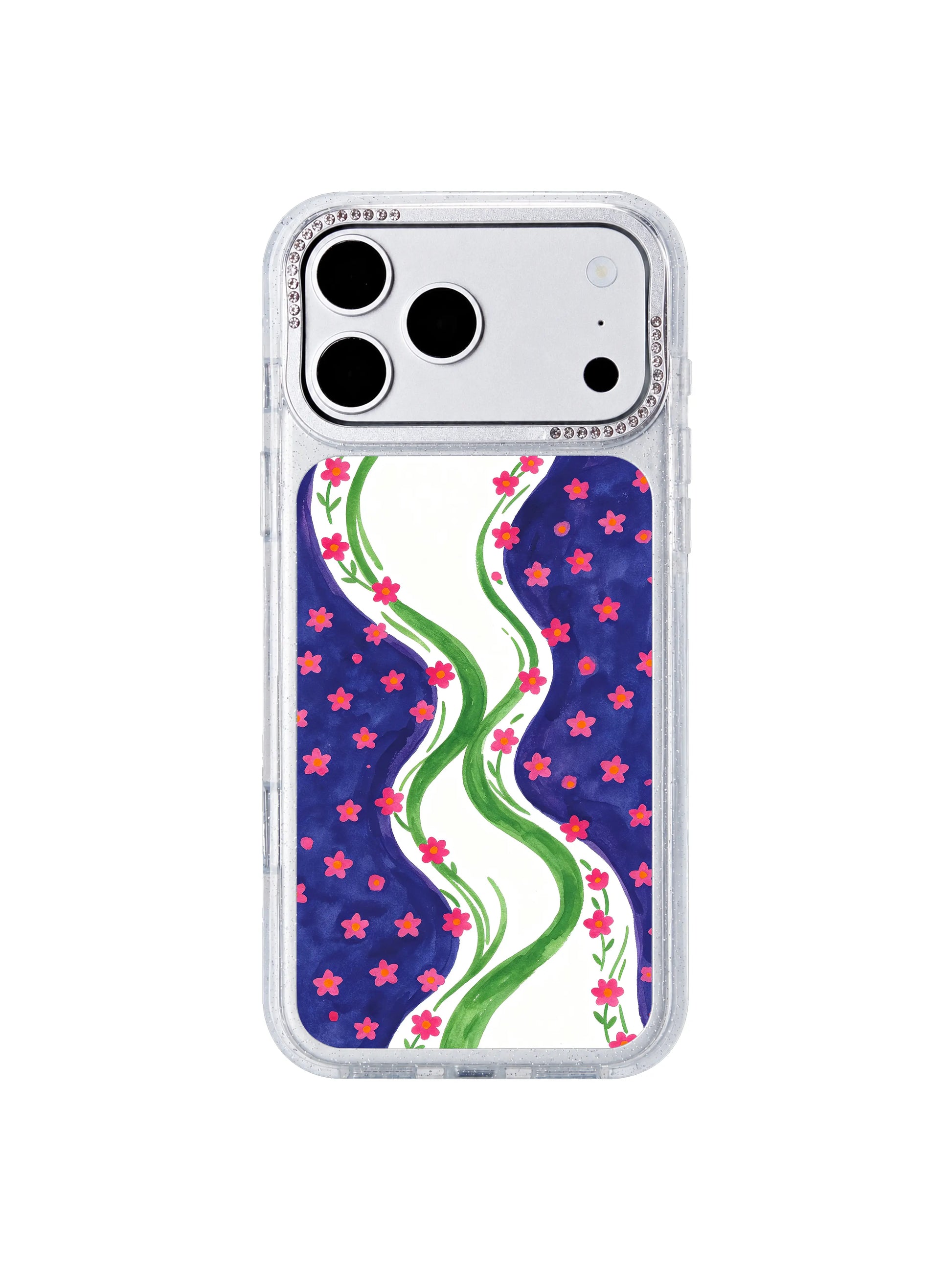 Wonder berry path PhoneCasing iPhone 17 Pro Max casing, magical berry flower trail across dark night meadow filled with childlike wonder