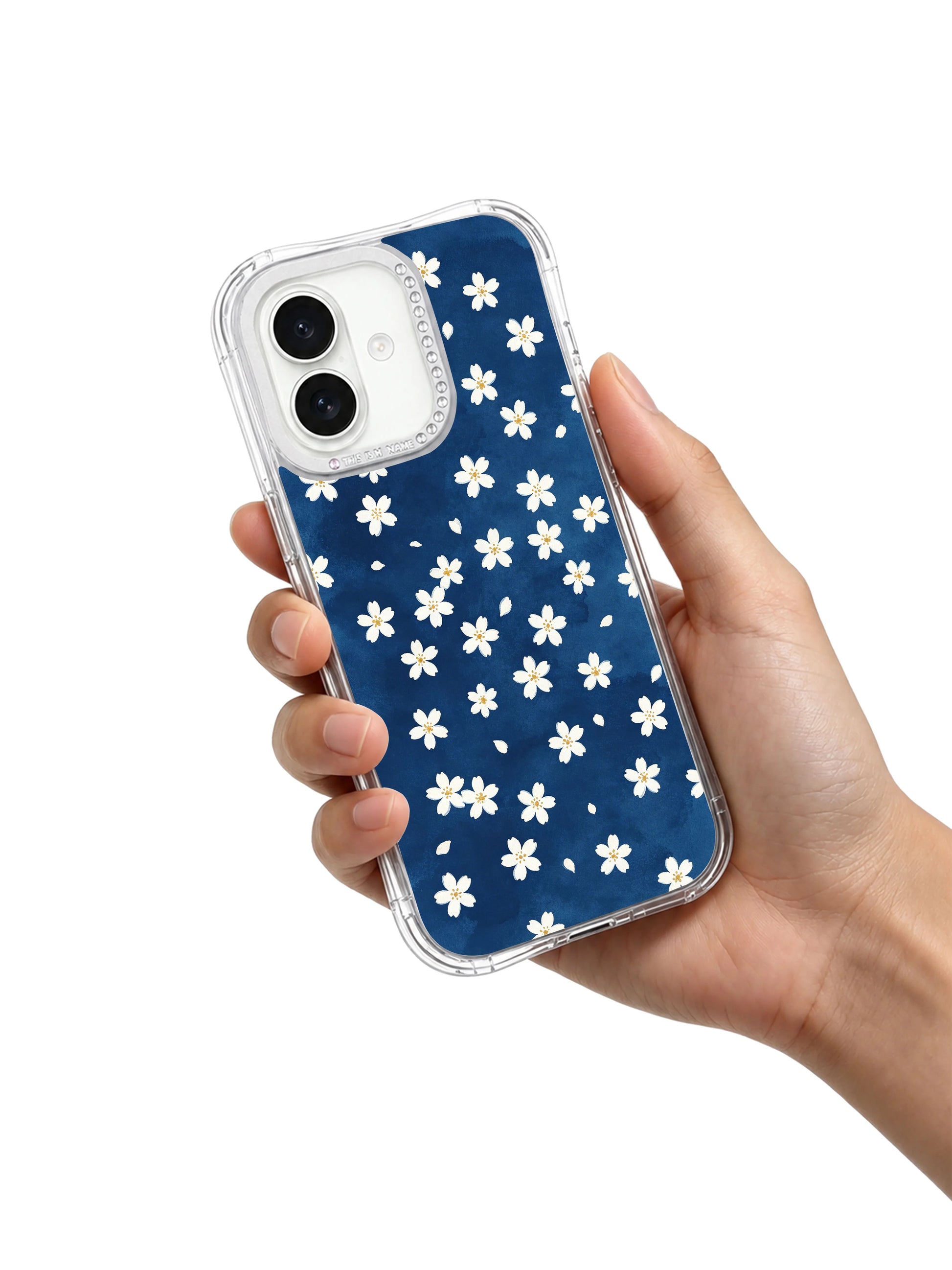 Ultra slim lightweight low-profile Deep Sea Little Daisies tiny daisy iPhone 17 casing, thin daily-use minimalist PhoneCasing case fully compatible with iPhone 17 wireless charging.
