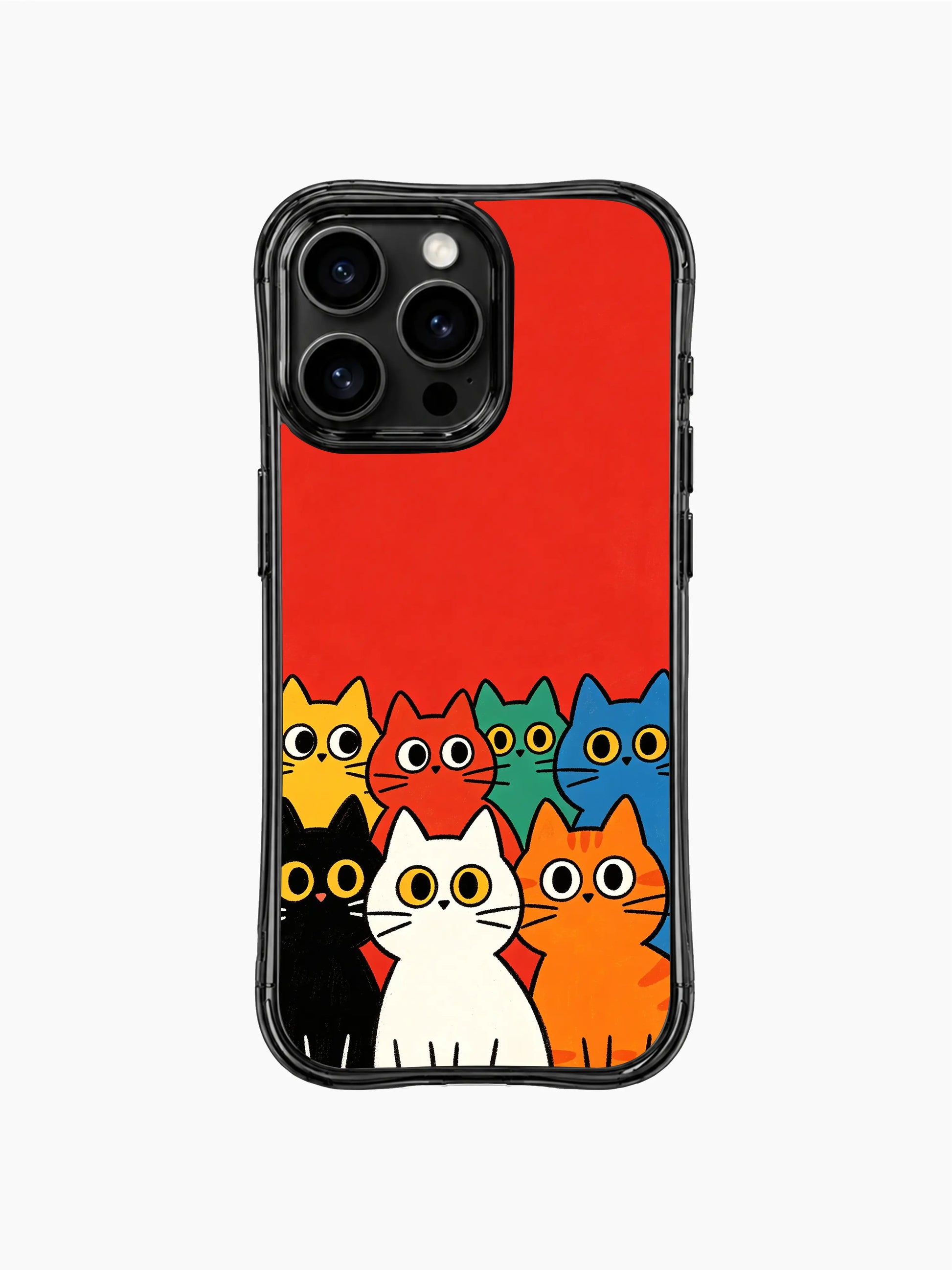 PhoneCasing iPhone 16 pro max MagSafe case with cheerful cats design, bringing a burst of positive energy.