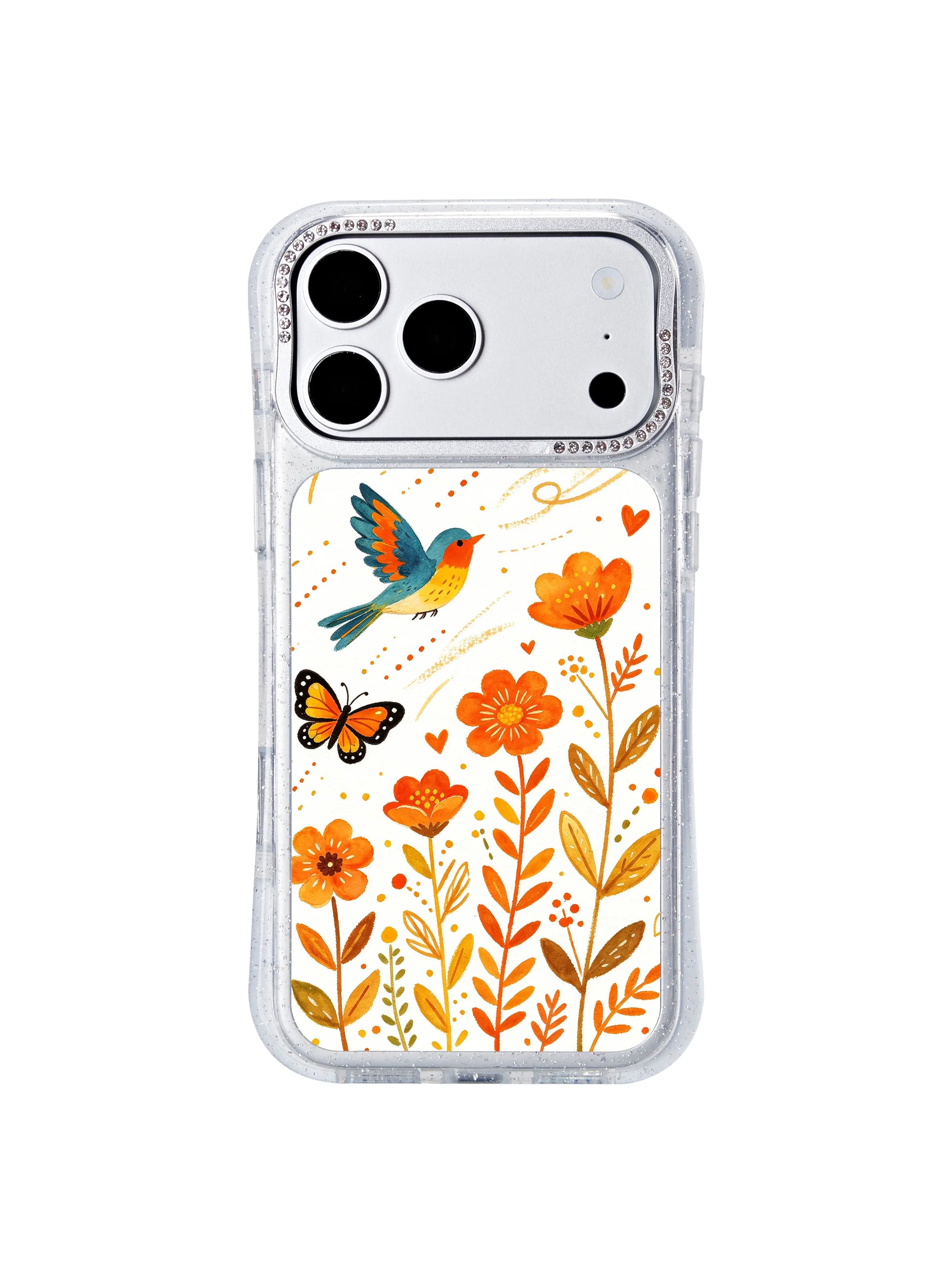 PhoneCasing slim lightweight iphone 17 pro Max casing featuring Aurelia Finch’s migrating bird design, low-profile protective build that fits easily in pockets and purses.