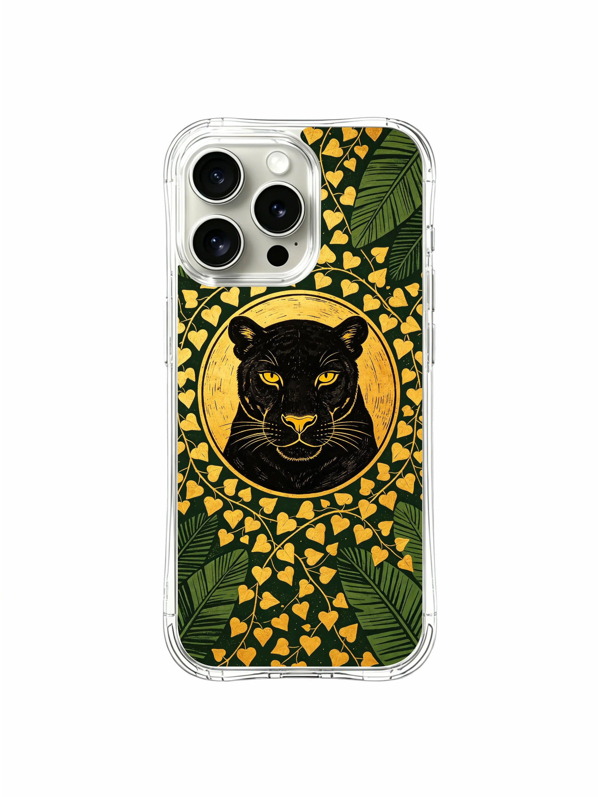 PhoneCasing Jungle Art Panther iPhone 15 Pro Max Case, original Raquel Vance illustration case