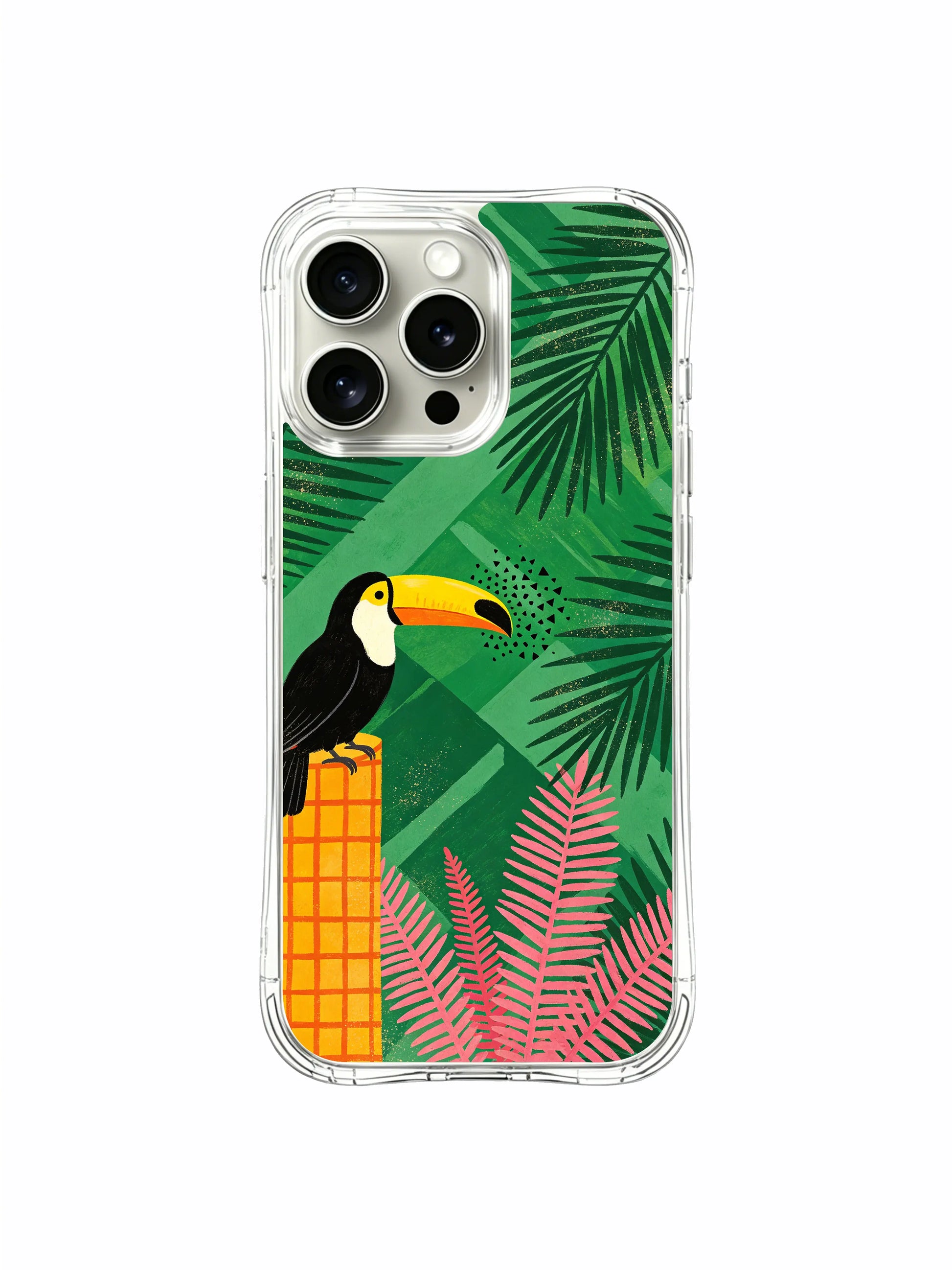 PhoneCasing Jungle Art Toucan iPhone 15 Pro Max Case, original Raquel Vance illustration case