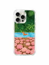 Dreamlike jungle fox artwork on an iPhone 15 Pro Max case