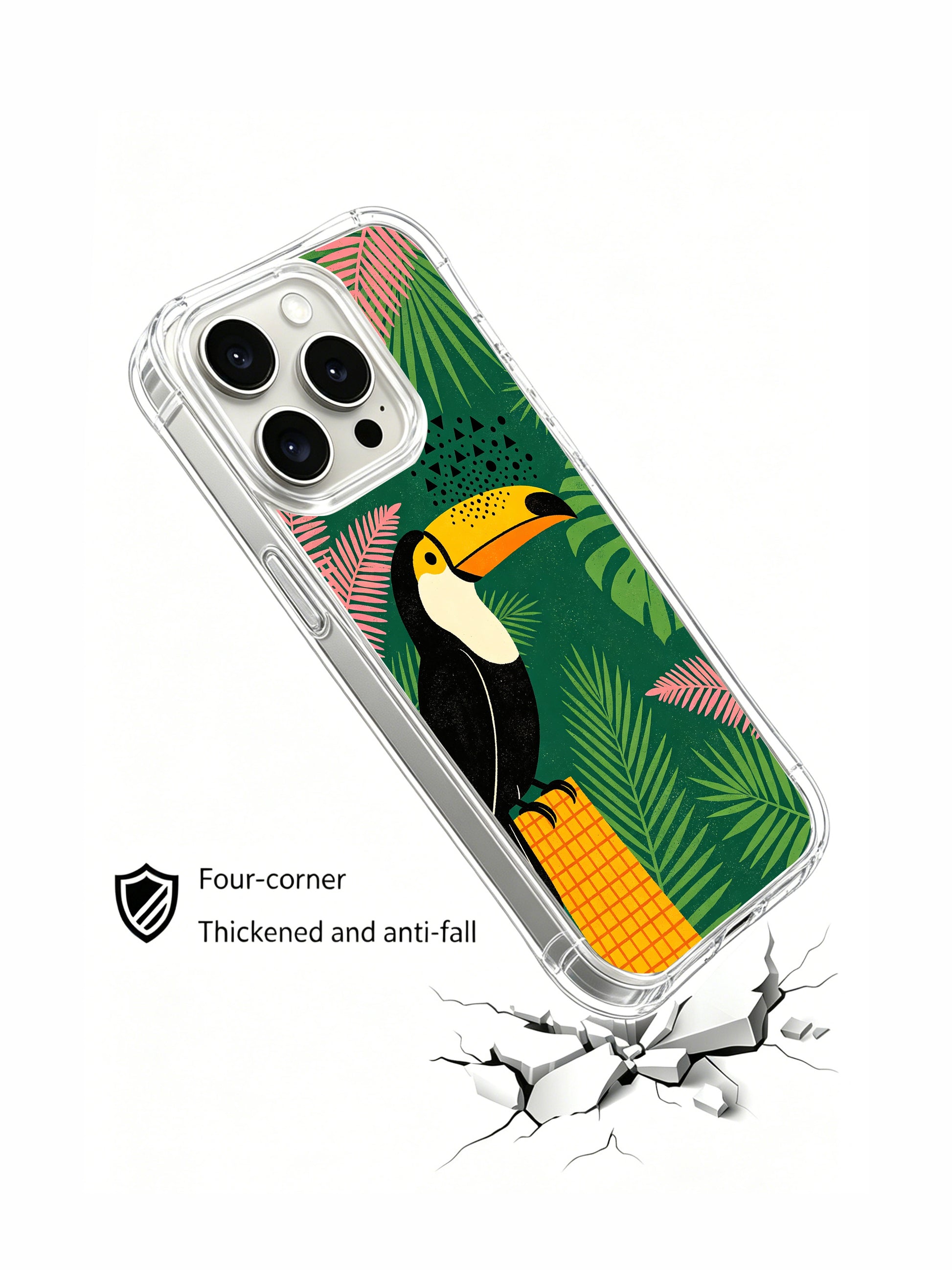 PhoneCasing Jungle Secret Toucan iPhone 15 Pro Max Case, unique graphic premium cover