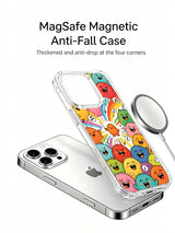 Kawaii fluffy monster doodle artwork on an iPhone 16 Pro case