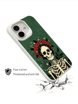 Crowned skeleton composition on an iPhone 16 case