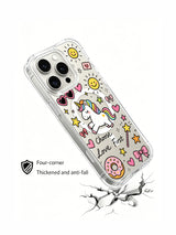 Love Letter Unicorn Sticker artwork on an iPhone 16 Pro Max case