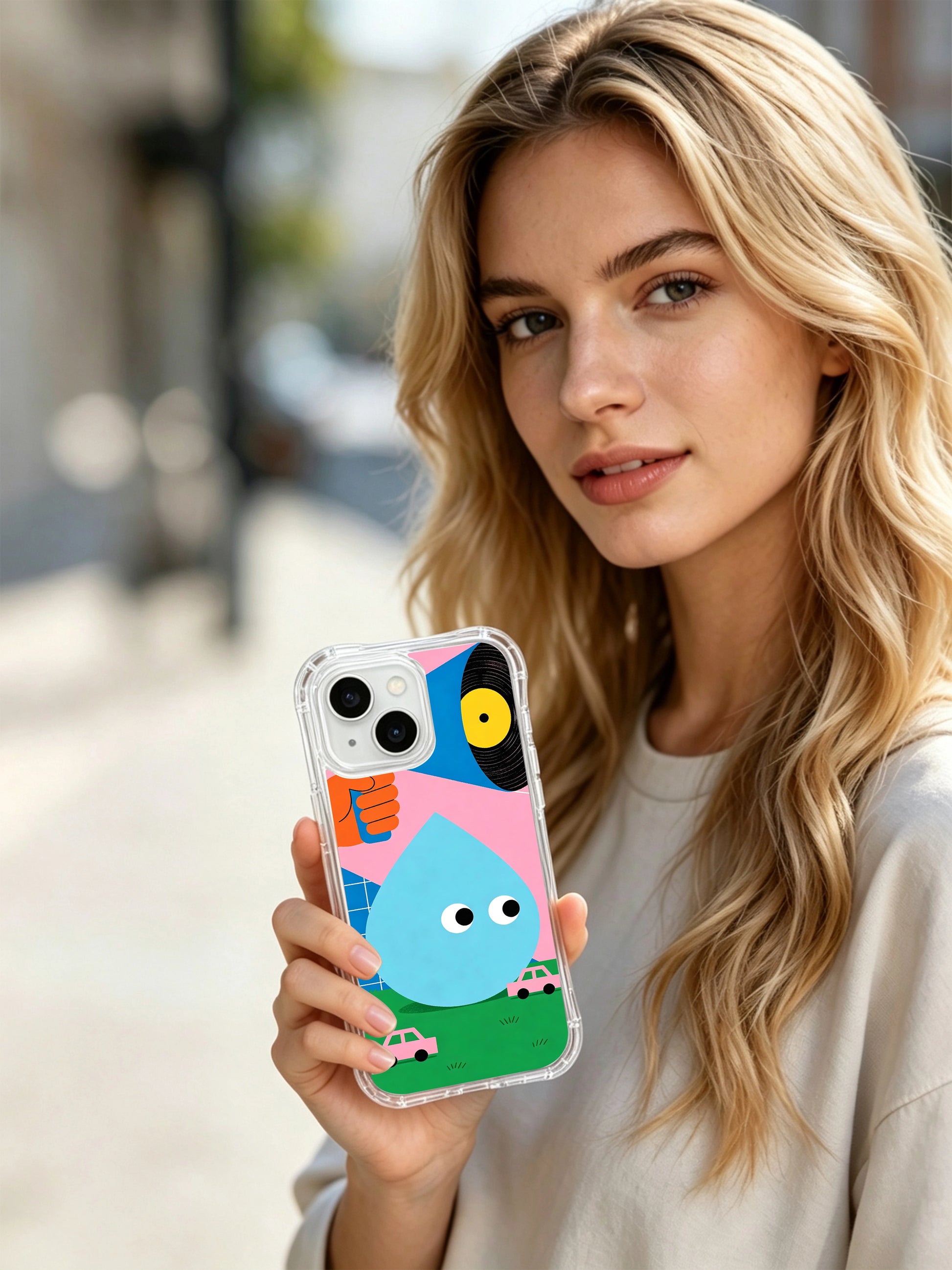 PhoneCasing Luxury Artist Collab iPhone 15 Plus Case, handcrafted in our California factory with anti-fade art print