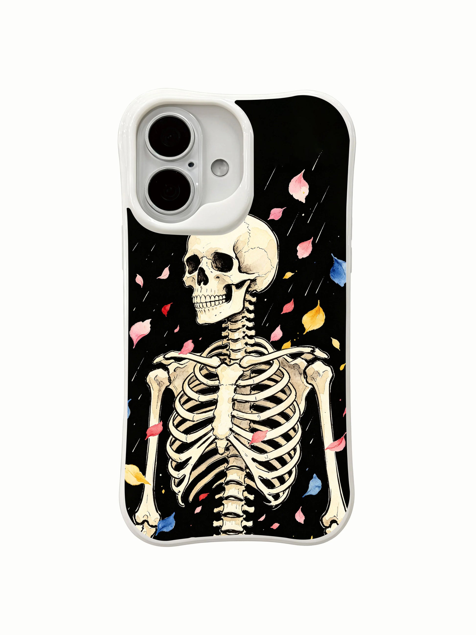 unctional Night Petal Rain iPhone 16 Case, built-in high-density embedded magnet for instant wireless charging, precision cutouts fit iPhone 16 camera & side buttons perfectly