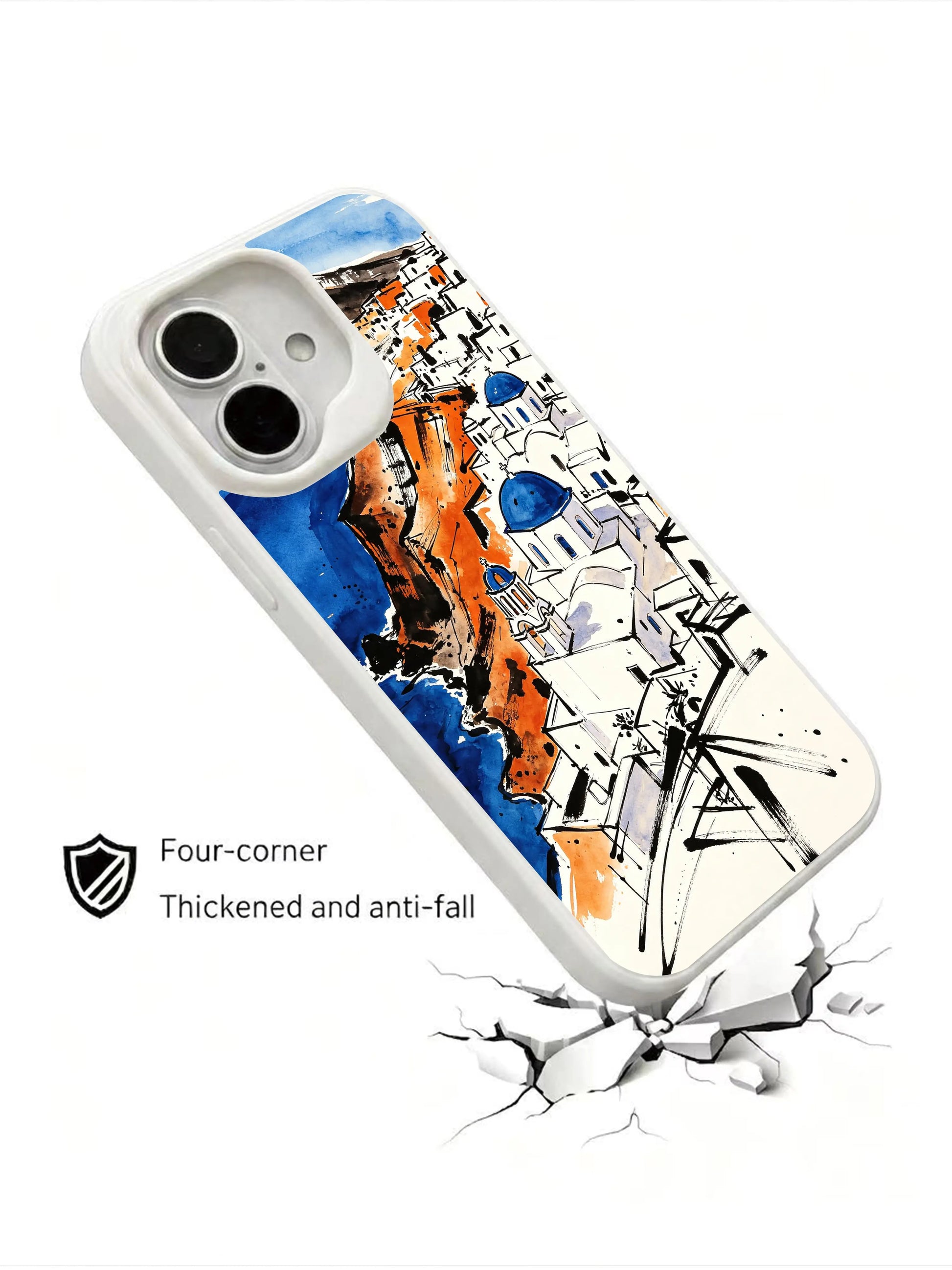 PhoneCasing Mediterranean art iPhone 16 Case, luxury accessory for women