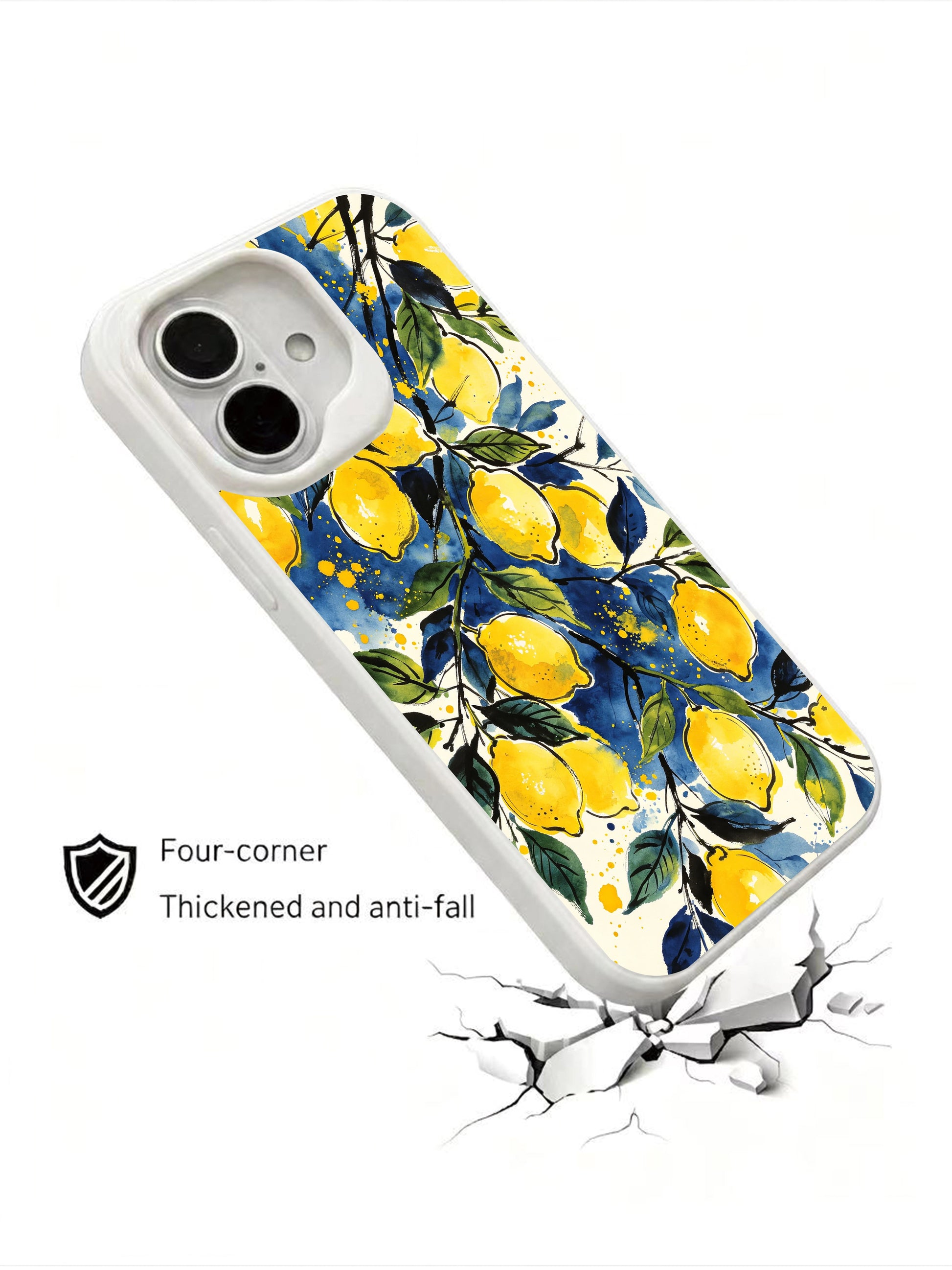 PhoneCasing Mediterranean lemon art iPhone 16 Case, luxury accessory for women