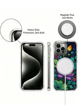 PhoneCasing iPhone 16 Pro Max Case featuring exclusive Elias Nocturne midnight purple lotus garden art. Aesthetic illustrated floral design with dark botanical details, gallery-quality print for your device.