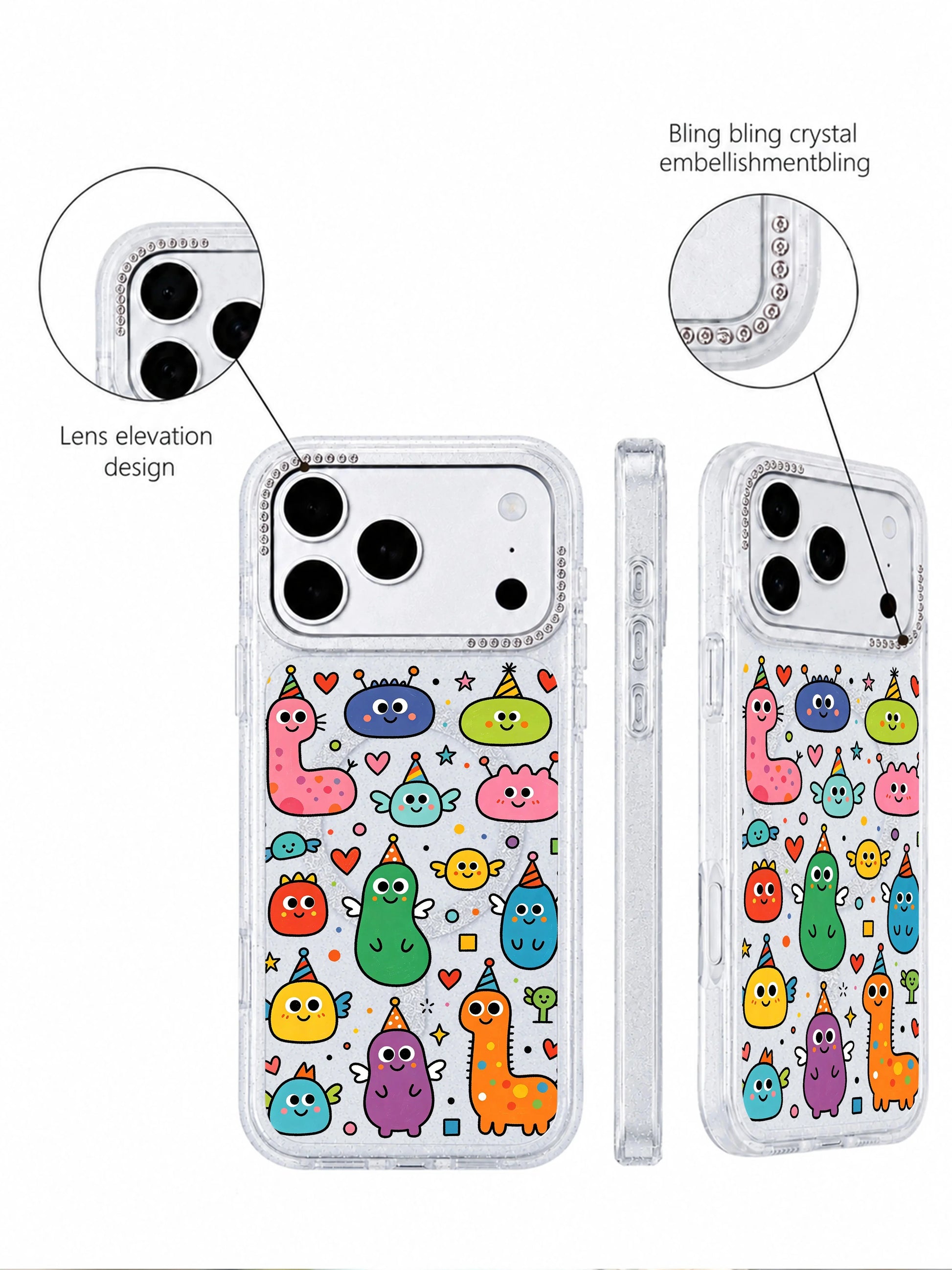 PhoneCasing contextual graphic highlighting California US manufacturing for Heart Monster Village iPhone 17 Pro Max case, locally printed artist collab wearable art iPhone 17 Pro Max protective casing brand trust asset