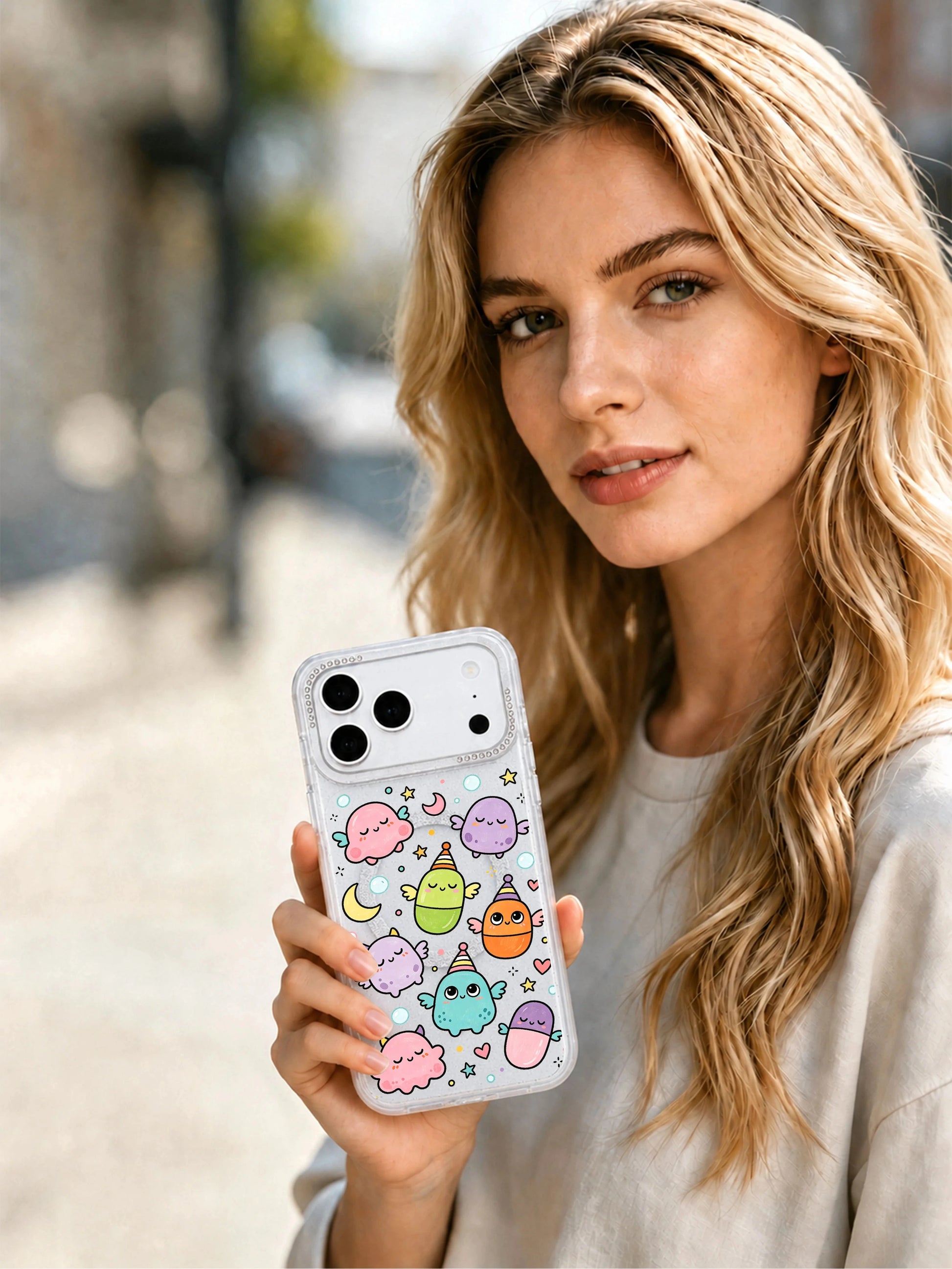 PhoneCasing reinforced anti-collision corner front banner Little Monster Daydream iPhone 17 Pro Max case, durable scratch-resistant daily drop protection casing for iPhone 17 Pro Max