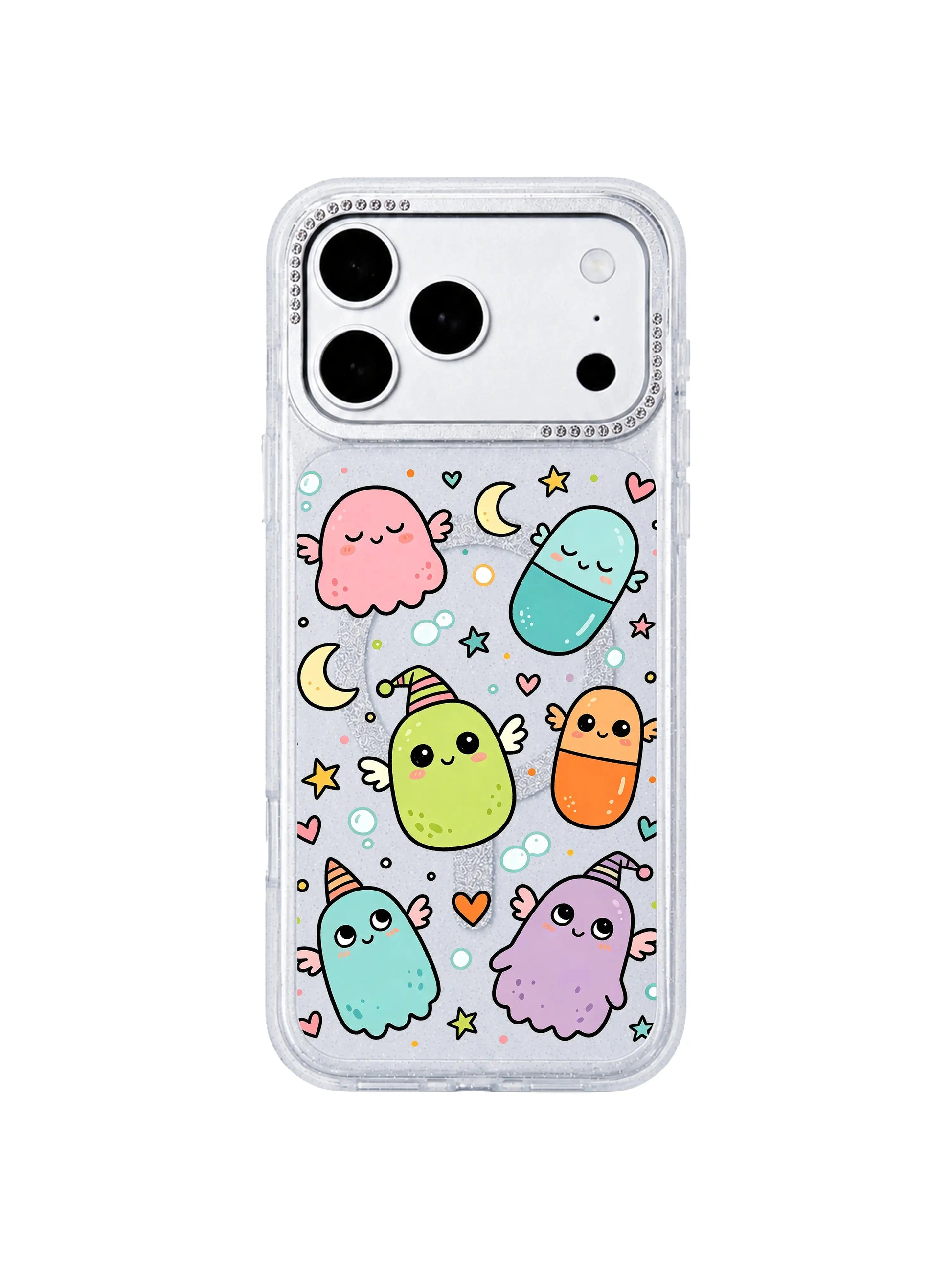 PhoneCasing three-sided composite full view main page Little Monster Daydream iPhone 17 Pro Max casing, all-angle product showcase for homepage product carousel
