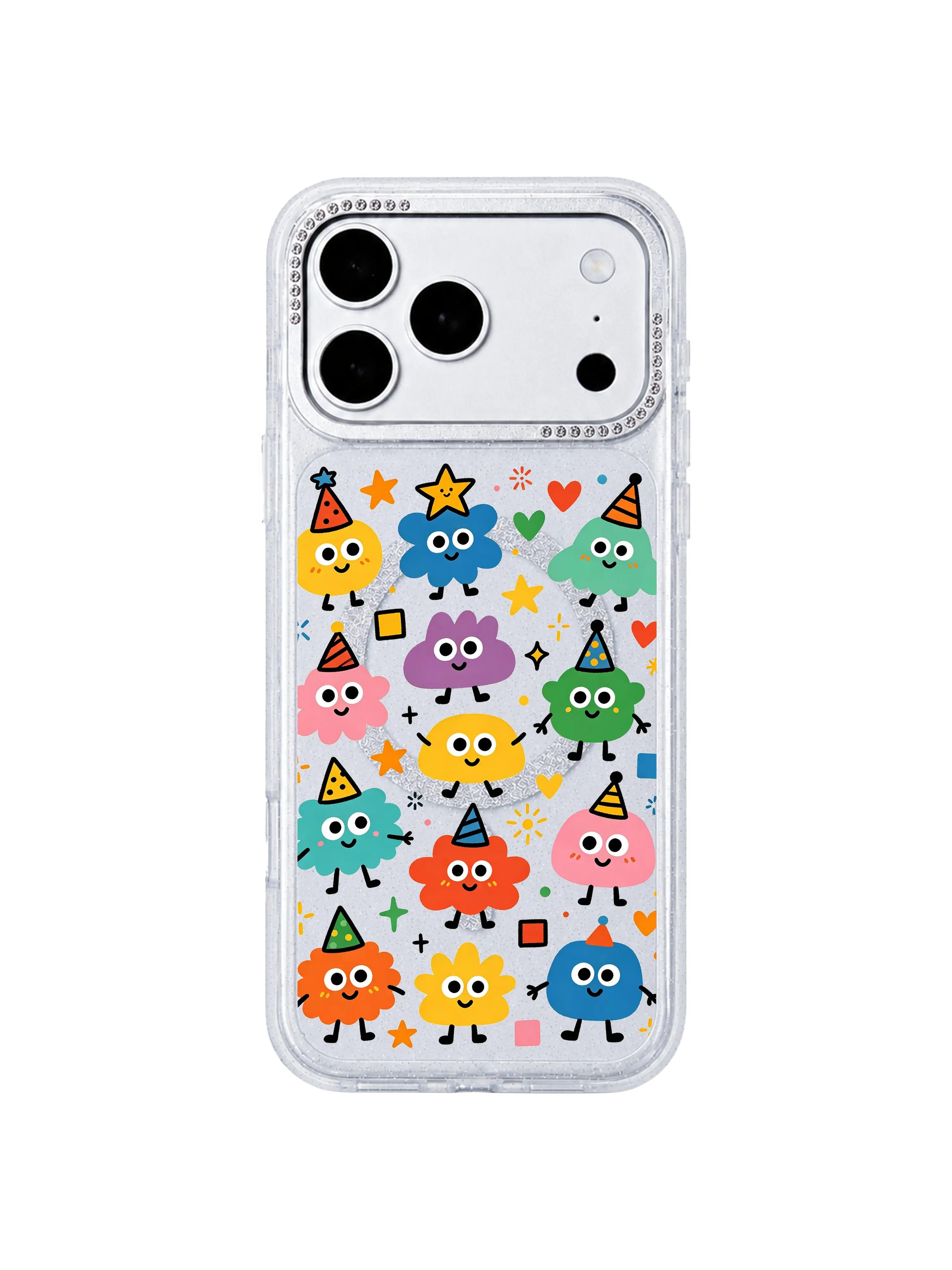 PhoneCasing detached slanted mockup Star Hat Club iPhone 17 Pro Max casing, lightweight shockproof artist-designed case compatible with all iPhone 17 Pro Max port layouts