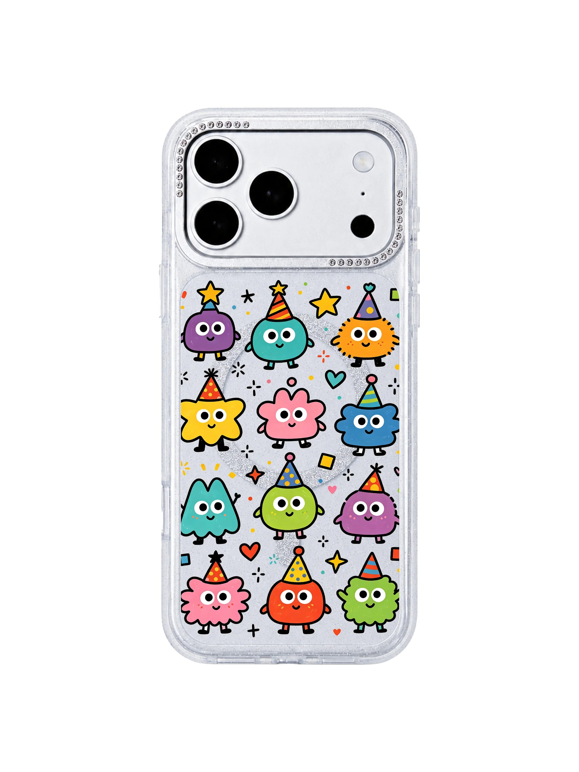 PhoneCasing raised elevated camera bezel closeup Star Hat Club iPhone 17 Pro Max casing, premium hand-finished scratch shield artist case made in California
