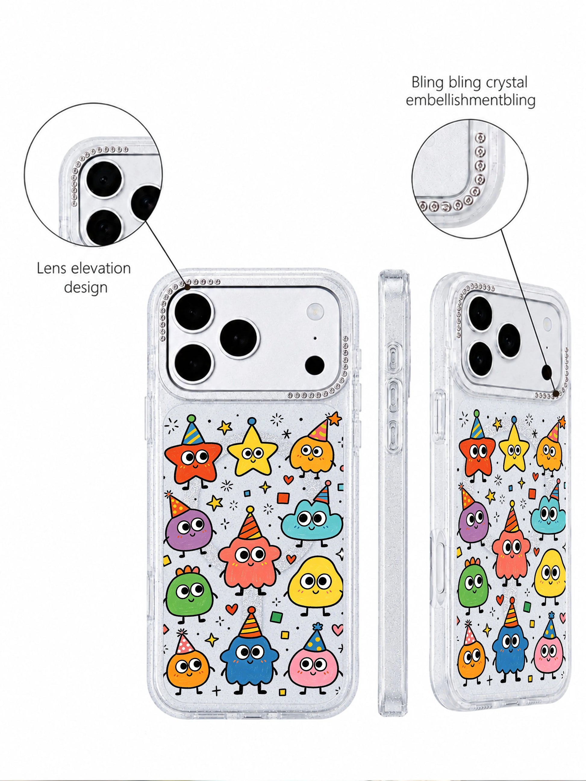 PhoneCasing precise port and button cutout Star Hat Club iPhone 17 Pro Max casing, slim lightweight artistic protective case made on-demand in USA