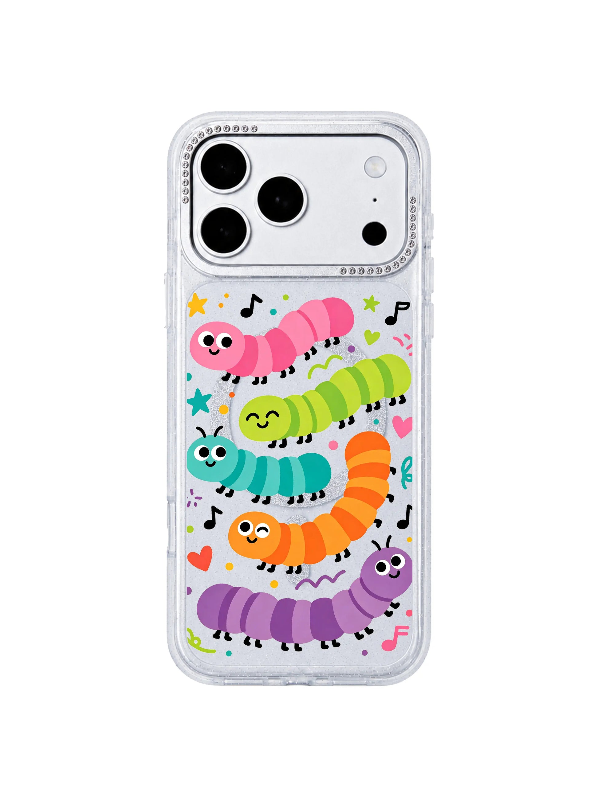 PhoneCasing reinforced anti-collision corner front banner Wink Caterpillar Band iPhone 17 Pro Max case, durable scratch-resistant daily drop protection casing for iPhone 17 Pro Max