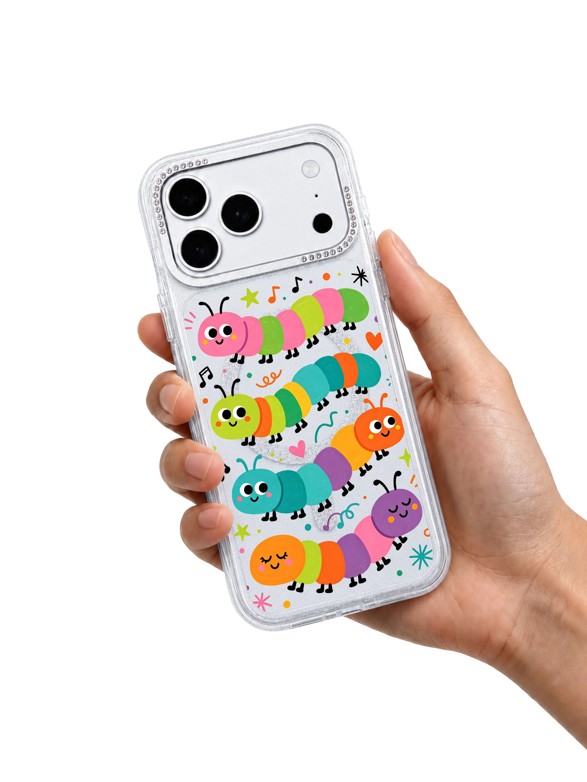 PhoneCasing precise port and button cutout Wink Caterpillar Band iPhone 17 Pro Max casing, slim lightweight artistic protective case made on-demand in USA