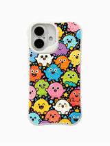 Candy Monster Parade artwork on an iPhone 16 Plus case