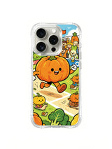 Pumpkin Sports Day artwork on an iPhone 16 Pro case