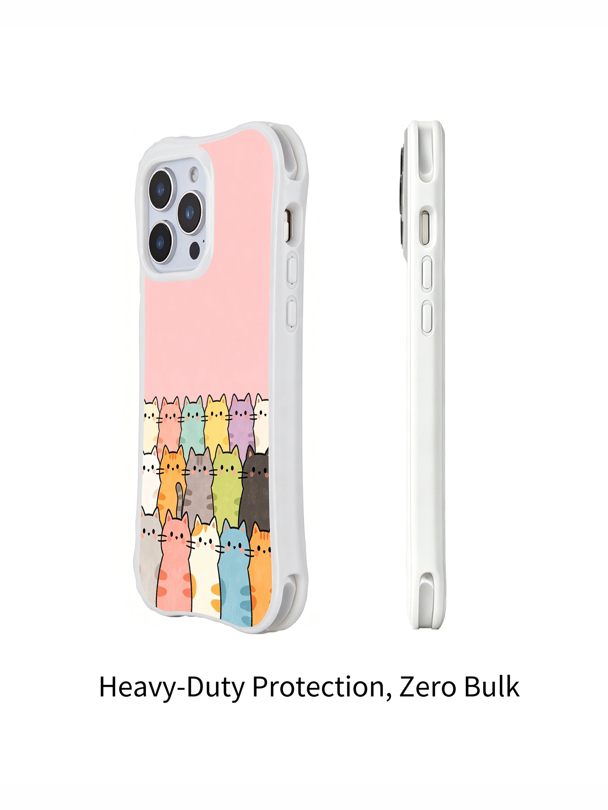 PhoneCasing iPhone 16 Pro Max featuring Mimi Colorfield Cat Colony, whimsical pastel cat illustrations creating a cheerful community vibe.