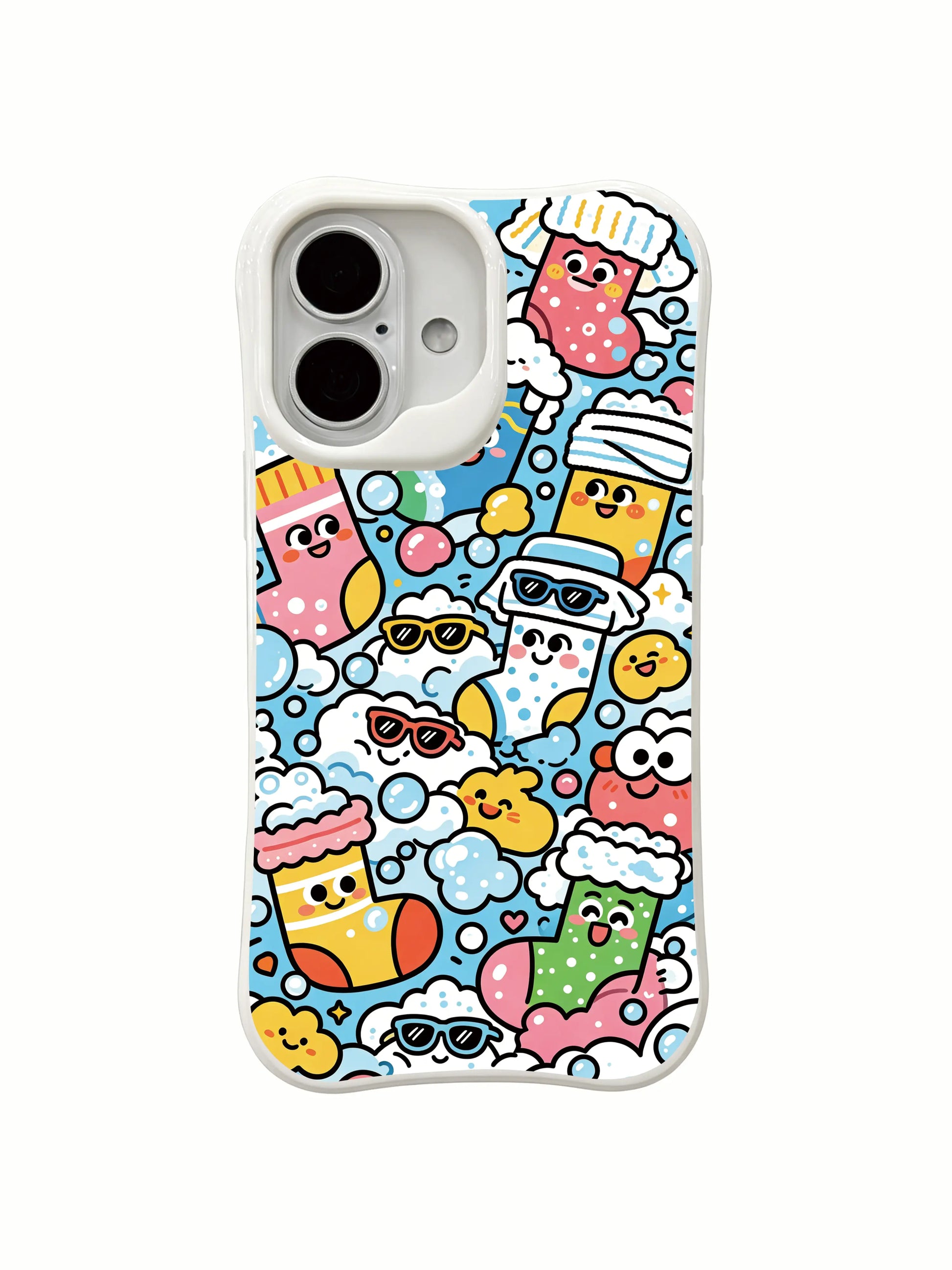 PhoneCasing mini laundry community iPhone 16 Plus Case, exquisite wearable fine art for iPhone 16 Plus.
