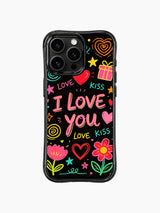 Chalk Infatuate pattern içeren iPhone 13 Pro Max kılıfı