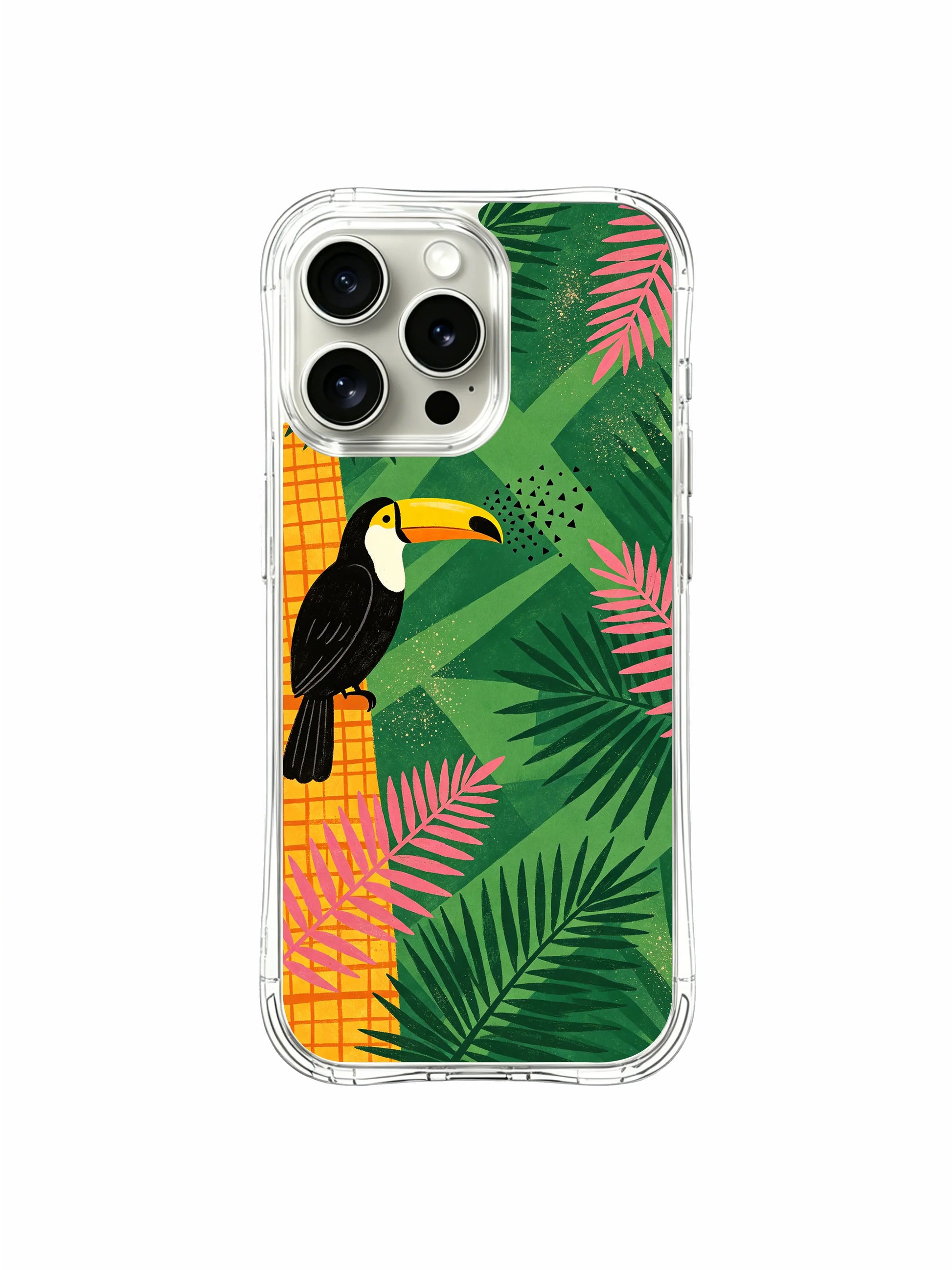 PhoneCasing Minimal Jungle Toucan iPhone 15 Pro Max Case, durable shockproof aesthetic case