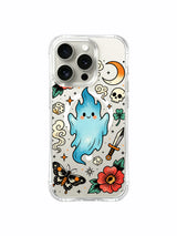 Wisp garden with minimal smoke and full petal bloom artwork on an iPhone 15 Pro case