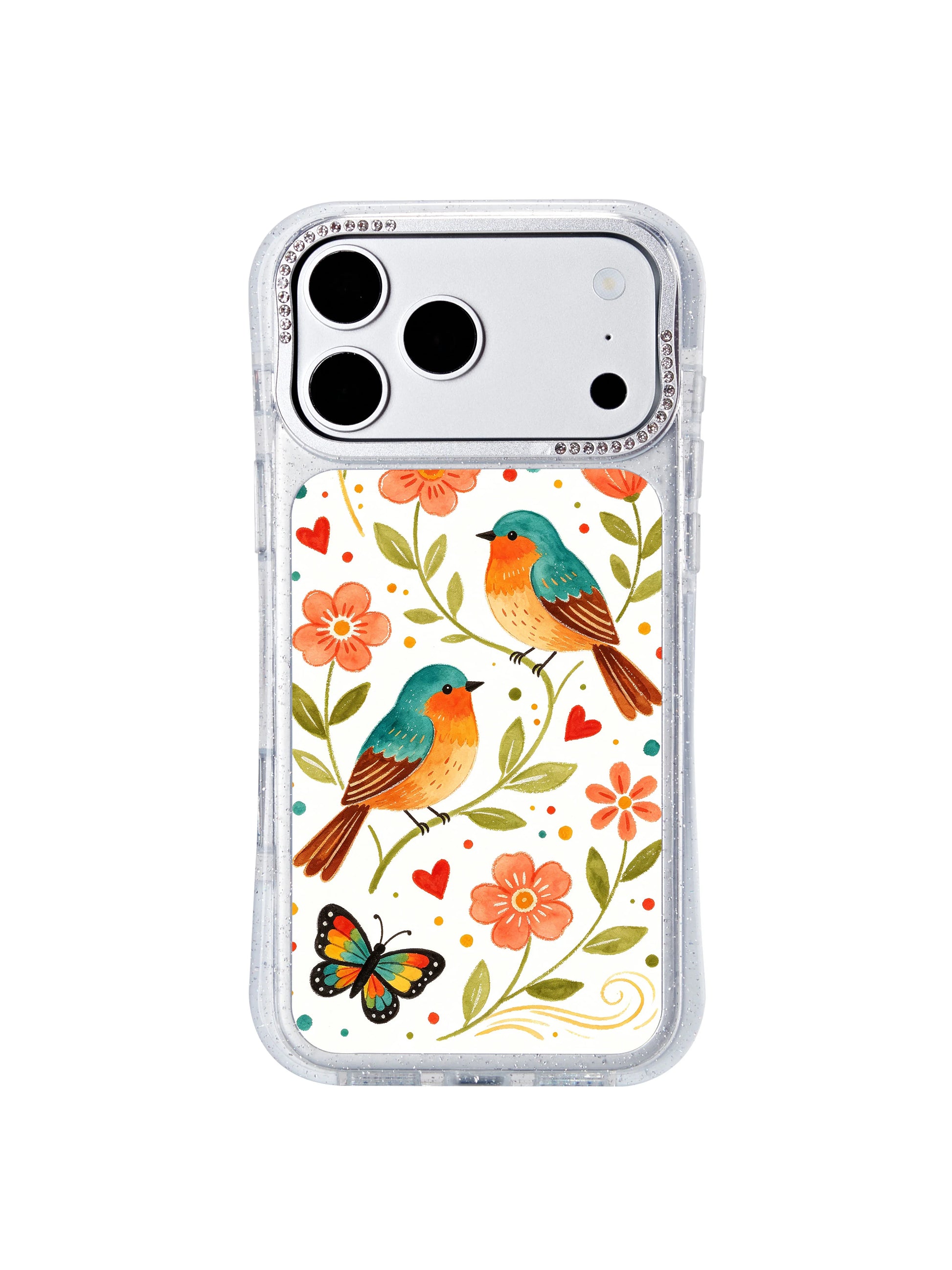 PhoneCasing thoughtful bridesmaid gift iphone 17 pro Max casing with Aurelia Finch’s Morning Wind Bird Garden illustration, charming wearable art present.