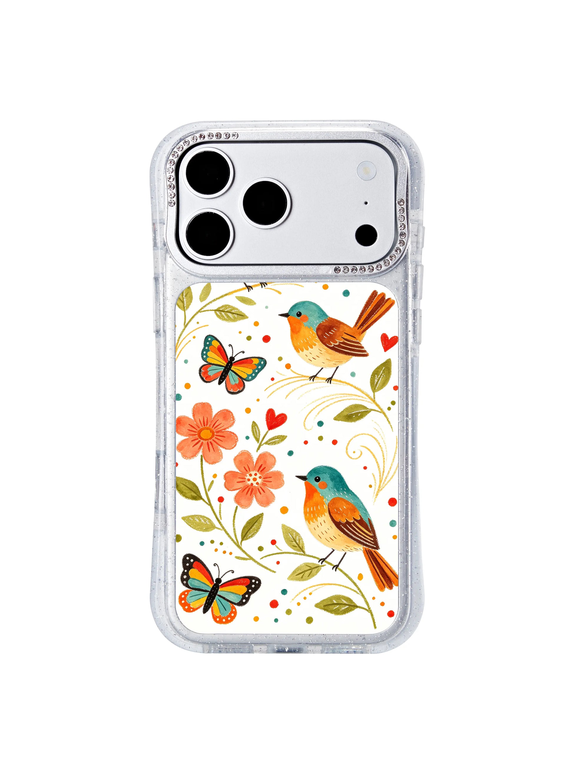 PhoneCasing stylish feminine iphone 17 pro Max case with Aurelia Finch’s soft Morning Wind Bird Garden garden motif, ideal for art-loving female users.