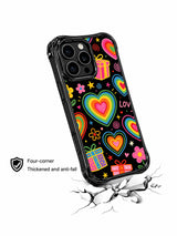 Multi Layer Rainbow Heart Gift görseli içeren iPhone 13 Pro Max kılıfı
