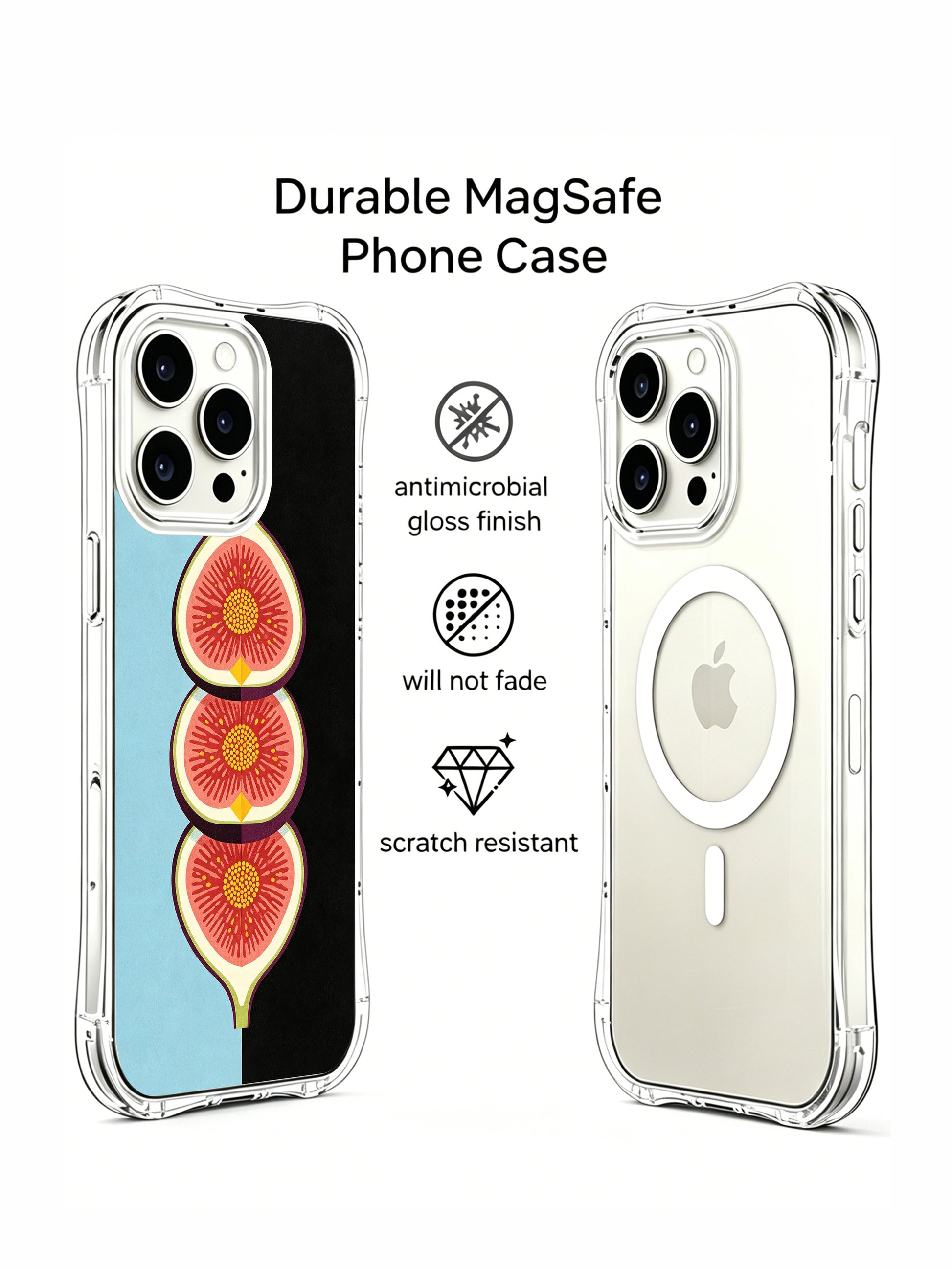 PhoneCasing Naive Art Fig iPhone 15 Pro Max Case, exclusive artist collab luxury case