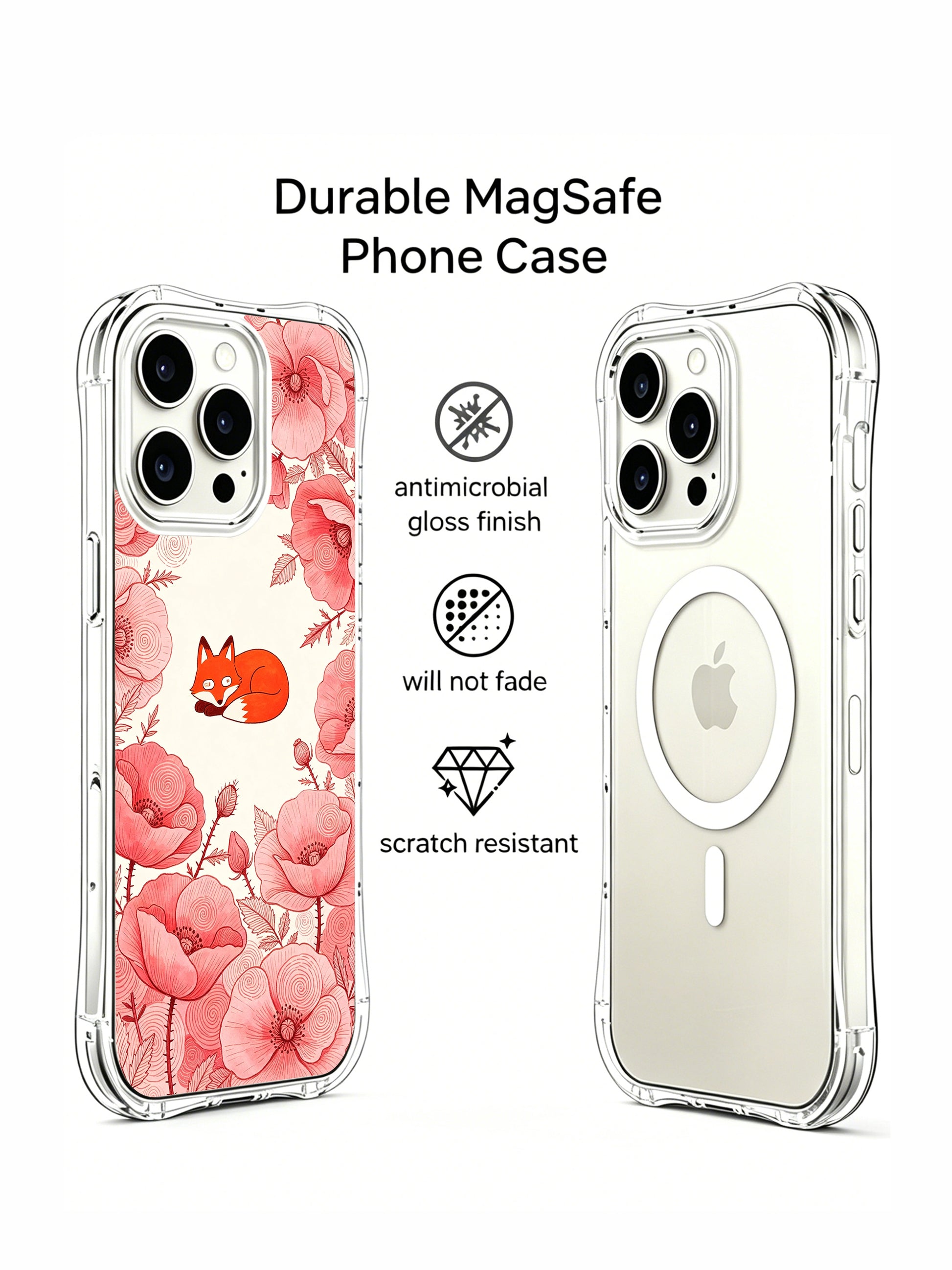 PhoneCasing Naive Art Fox iPhone 15 Pro Max Case, exclusive artist collab luxury case
