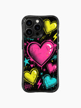 Neon Glow Grunge Heart Punk Girly görseli içeren iPhone 13 Pro Max kılıfı