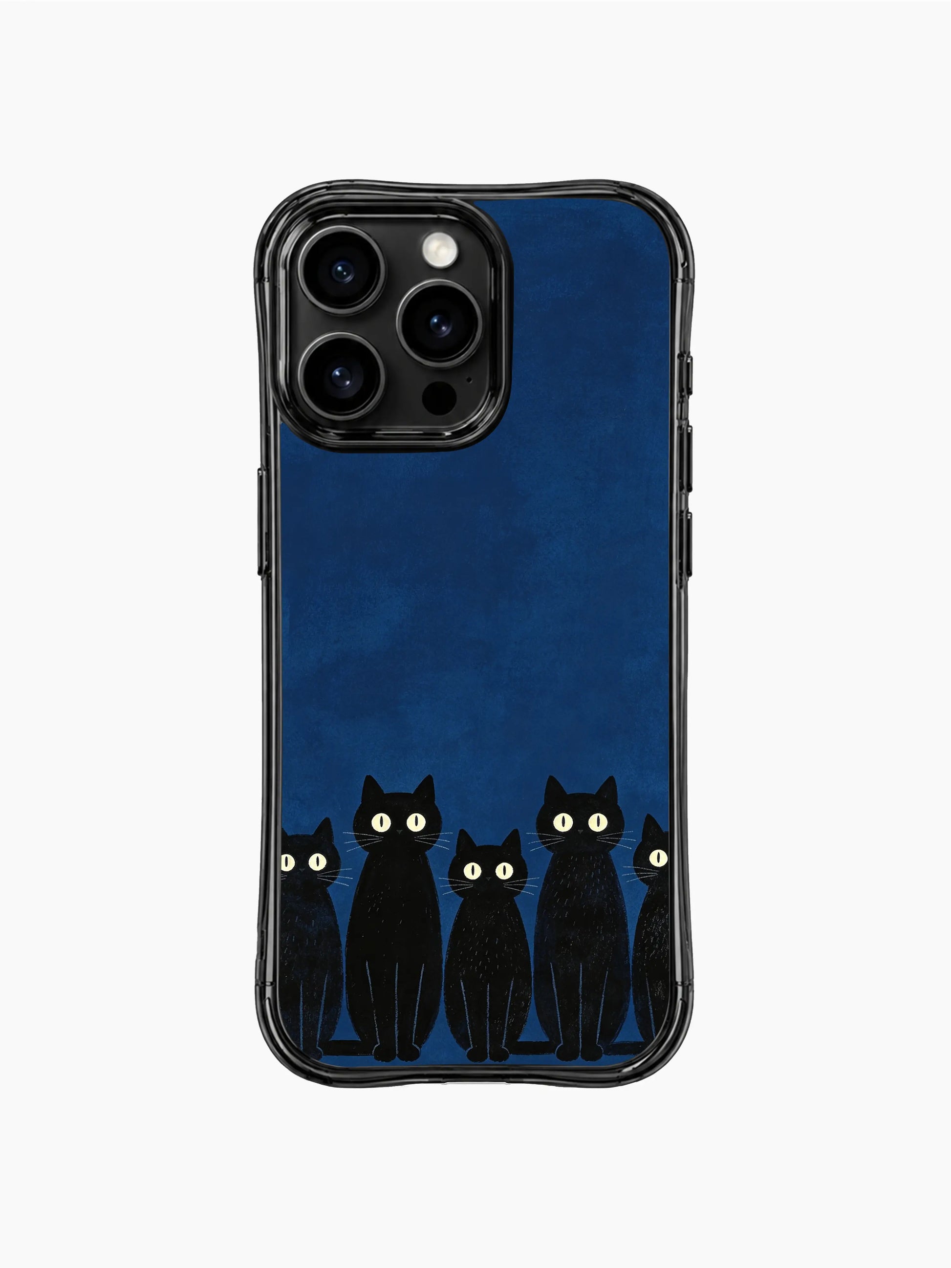 PhoneCasing iPhone 16 pro max MagSafe case with nocturnal guardian cats, stylish minimalist art for daily use.