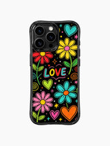Nova Heartwell Neon Daisy Love görseli içeren iPhone 13 Pro Max kılıfı