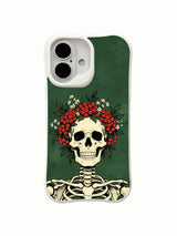 Old-school tattoo Red Berry Queen composition on an iPhone 16 case