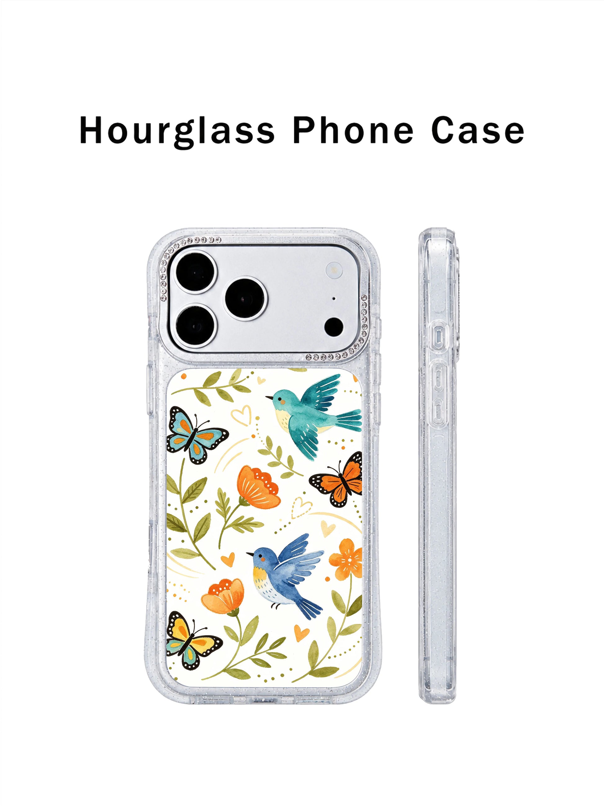 PhoneCasing shockproof drop protective iphone 17 pro Max casing with Aurelia Finch’s soft floral bird artwork, heavy-duty edge protection without compromising refined artistic style.