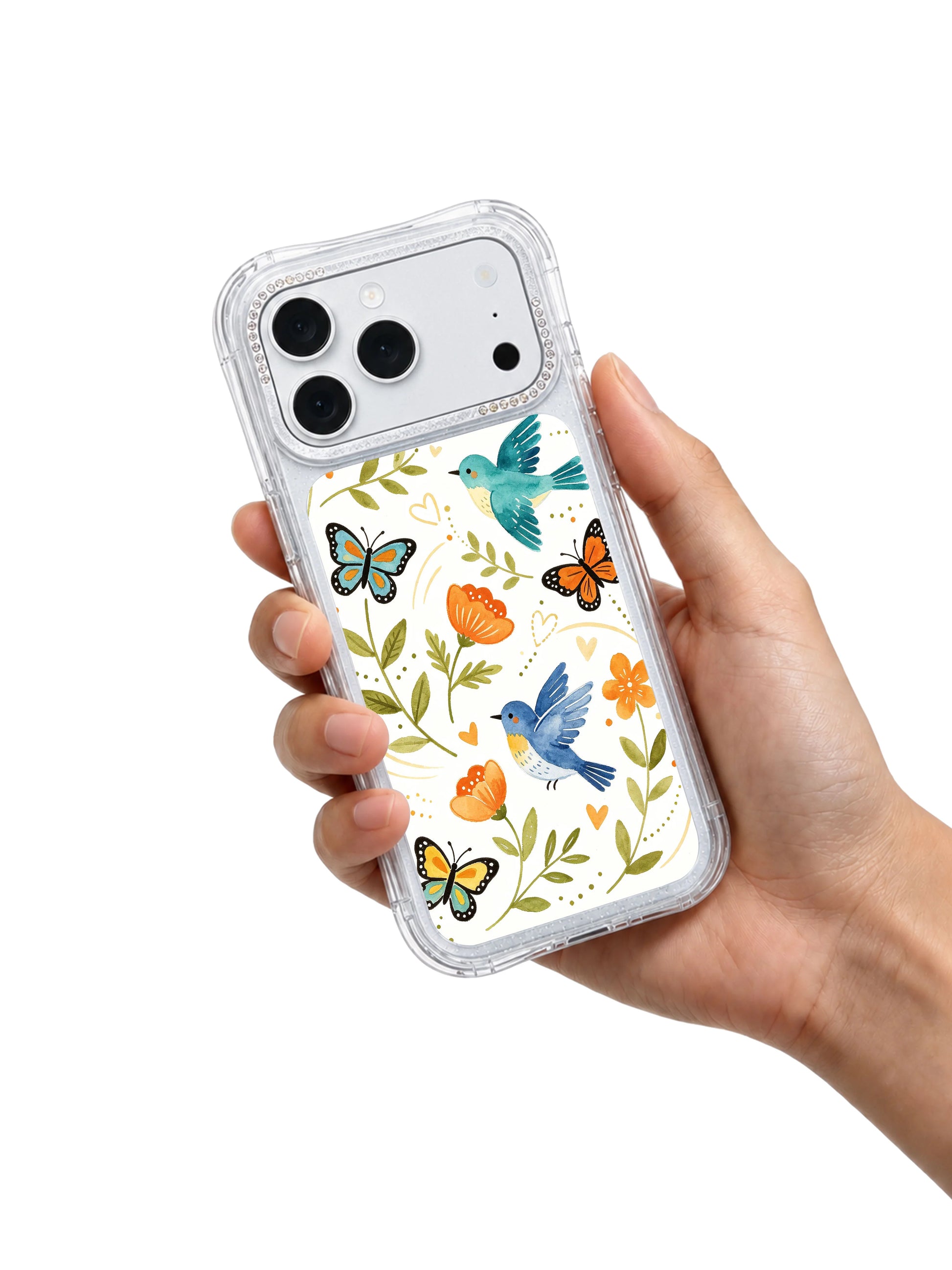 PhoneCasing fast US shipping iphone 17 pro Max case with Aurelia Finch’s calm botanical design, printed and shipped directly from our California production facility.