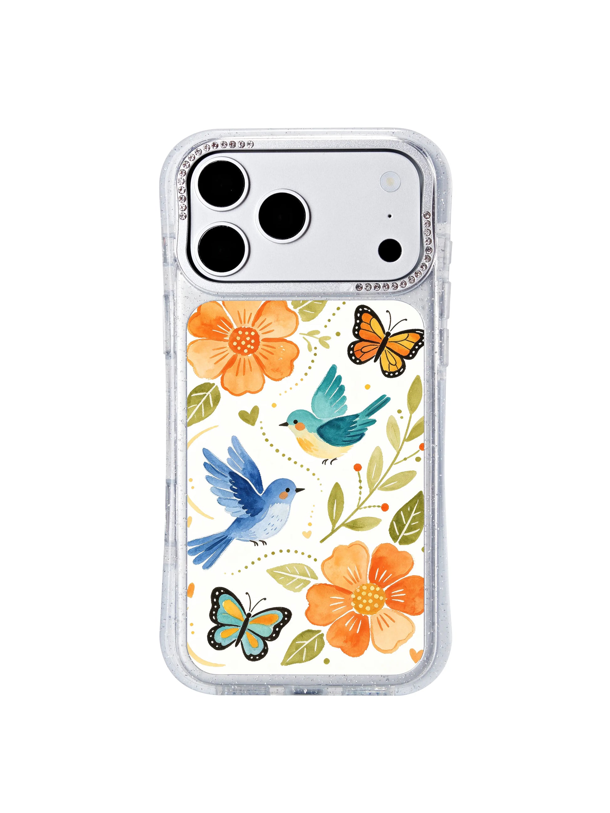 PhoneCasing limited edition iphone 17 pro Max casing by Aurelia Finch, collectible minimalist floral bird art produced in small runs to preserve exclusive artistic value.