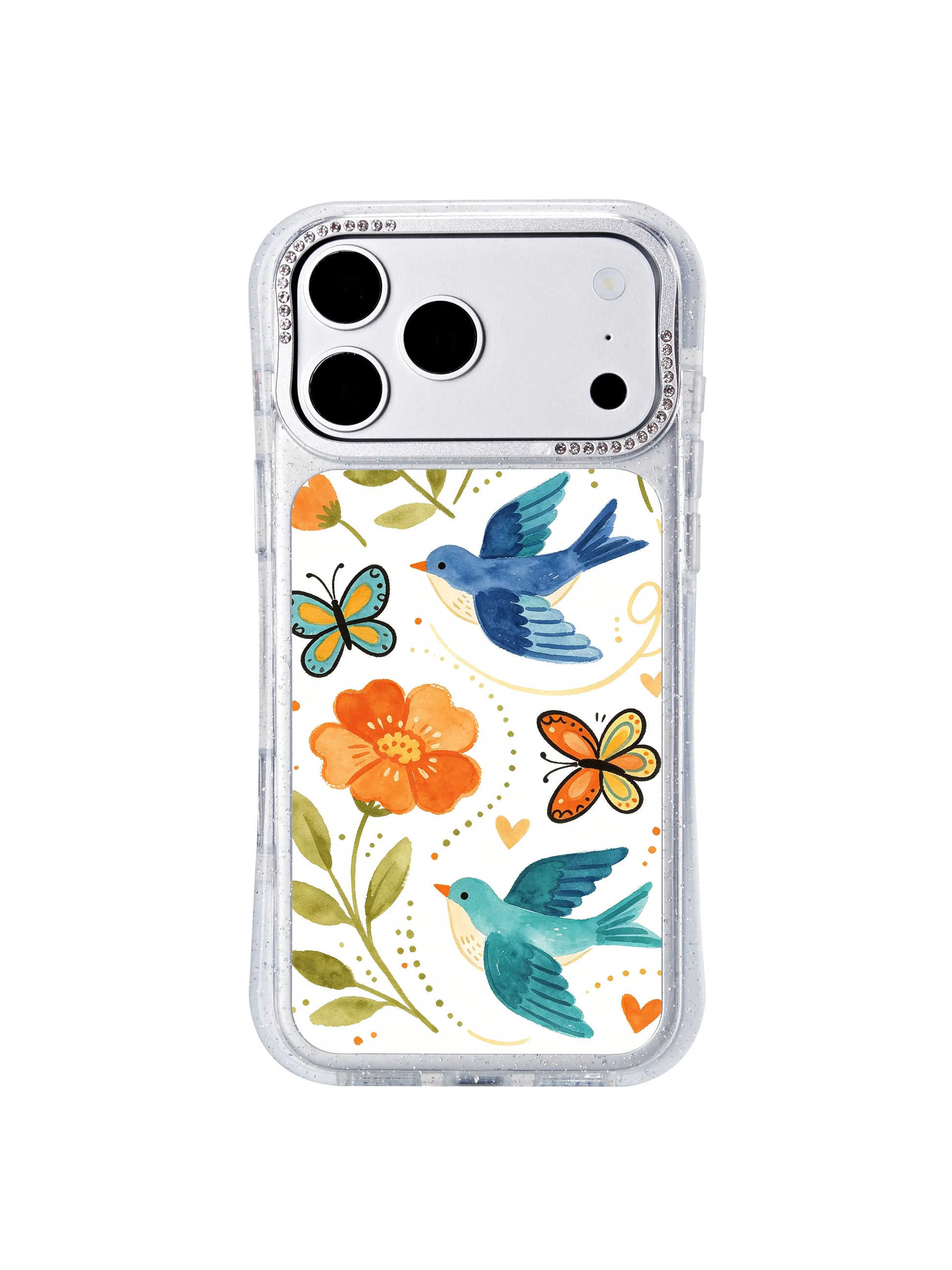 PhoneCasing scratch resistant iphone 17 pro Max case printed with Aurelia Finch’s minimal folk floral art, durable reinforced frame for long-term daily wear and reliable protection.