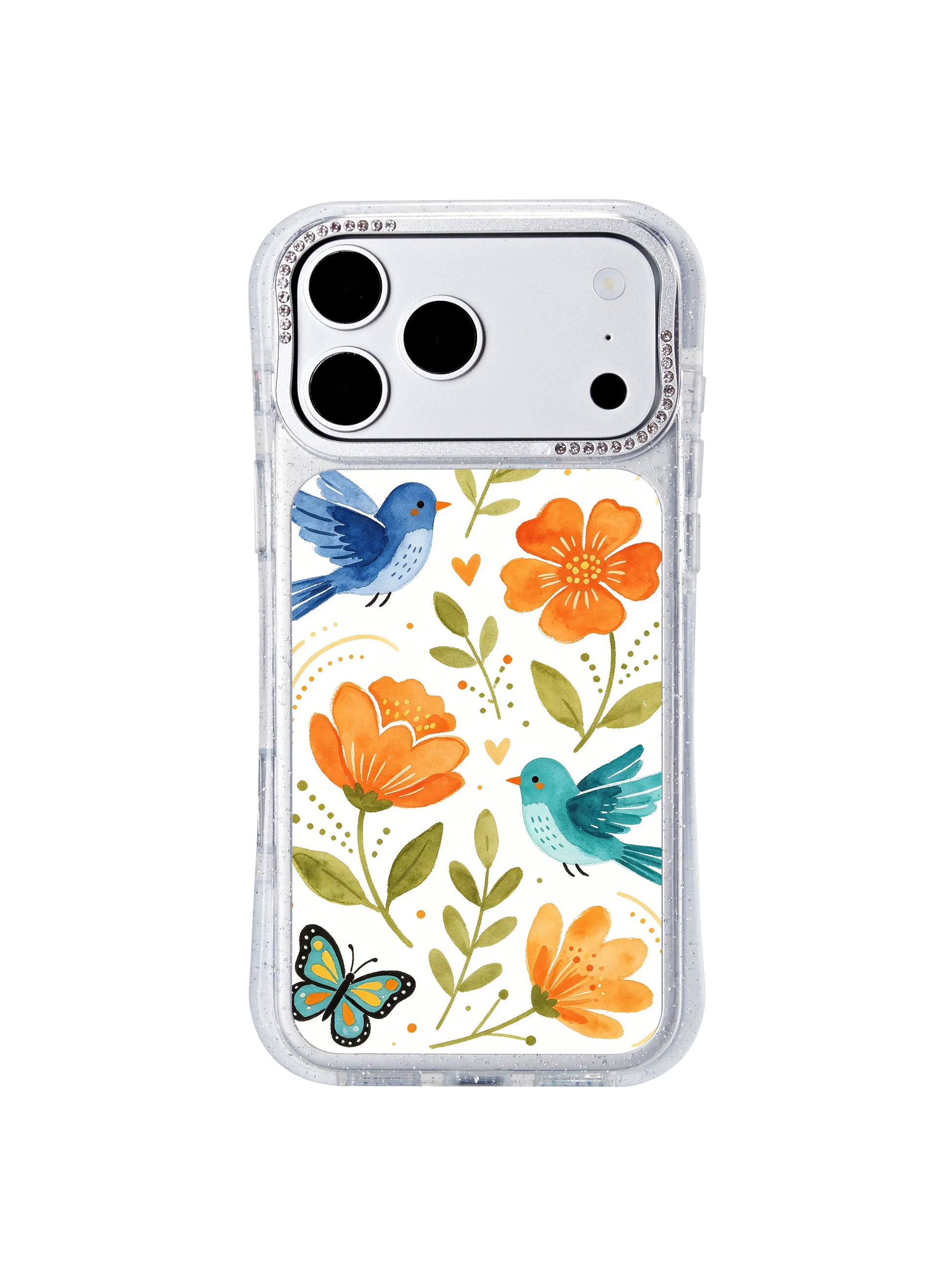 PhoneCasing slim lightweight iphone 17 pro Max casing featuring Aurelia Finch’s serene botanical design, low-profile protective build that fits easily in pockets and purses.